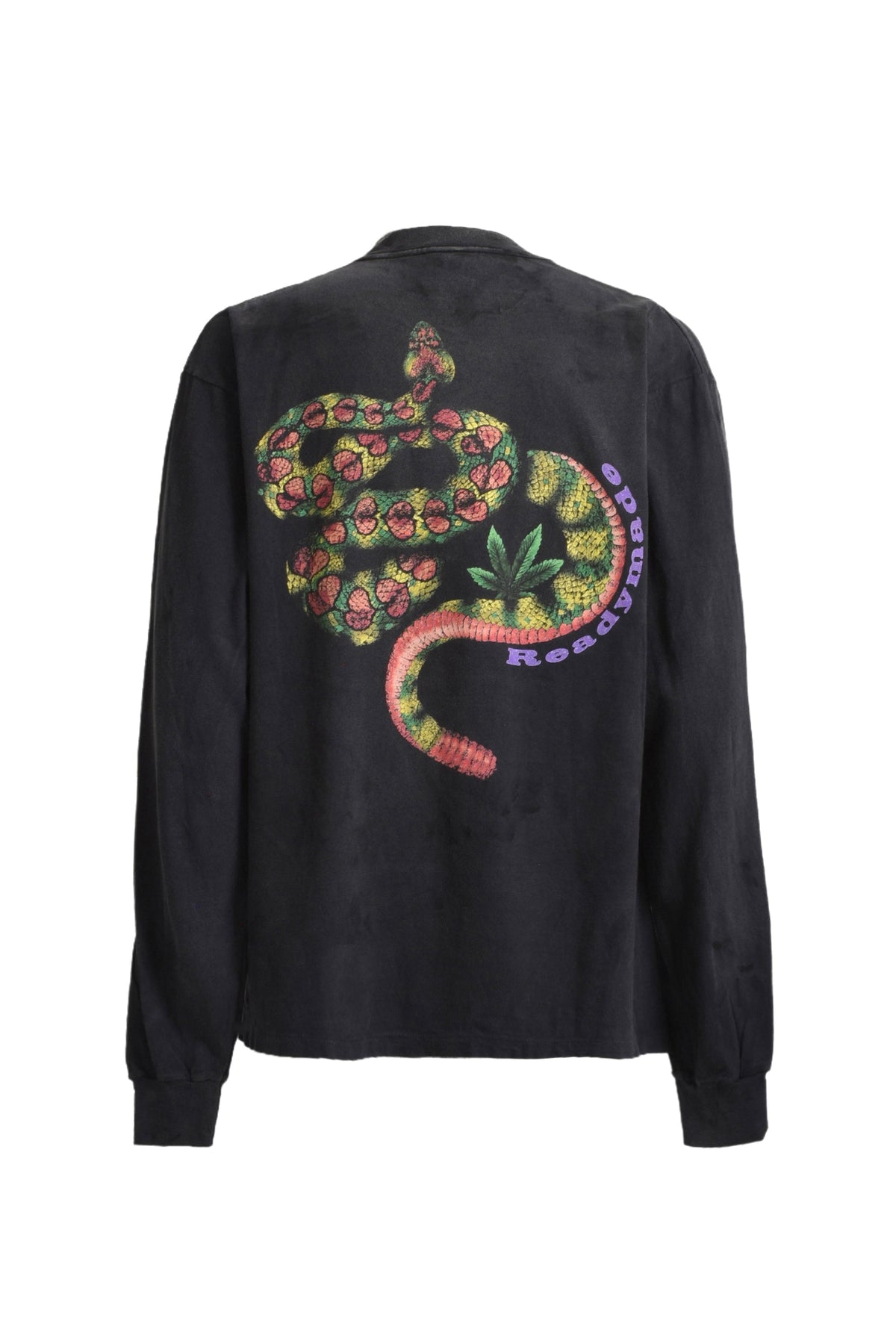 READYMADE レディメイド 【本物保証】 Tシャツ ストリート系 メンズ L/S T-SHIRT SNAKE / BLK