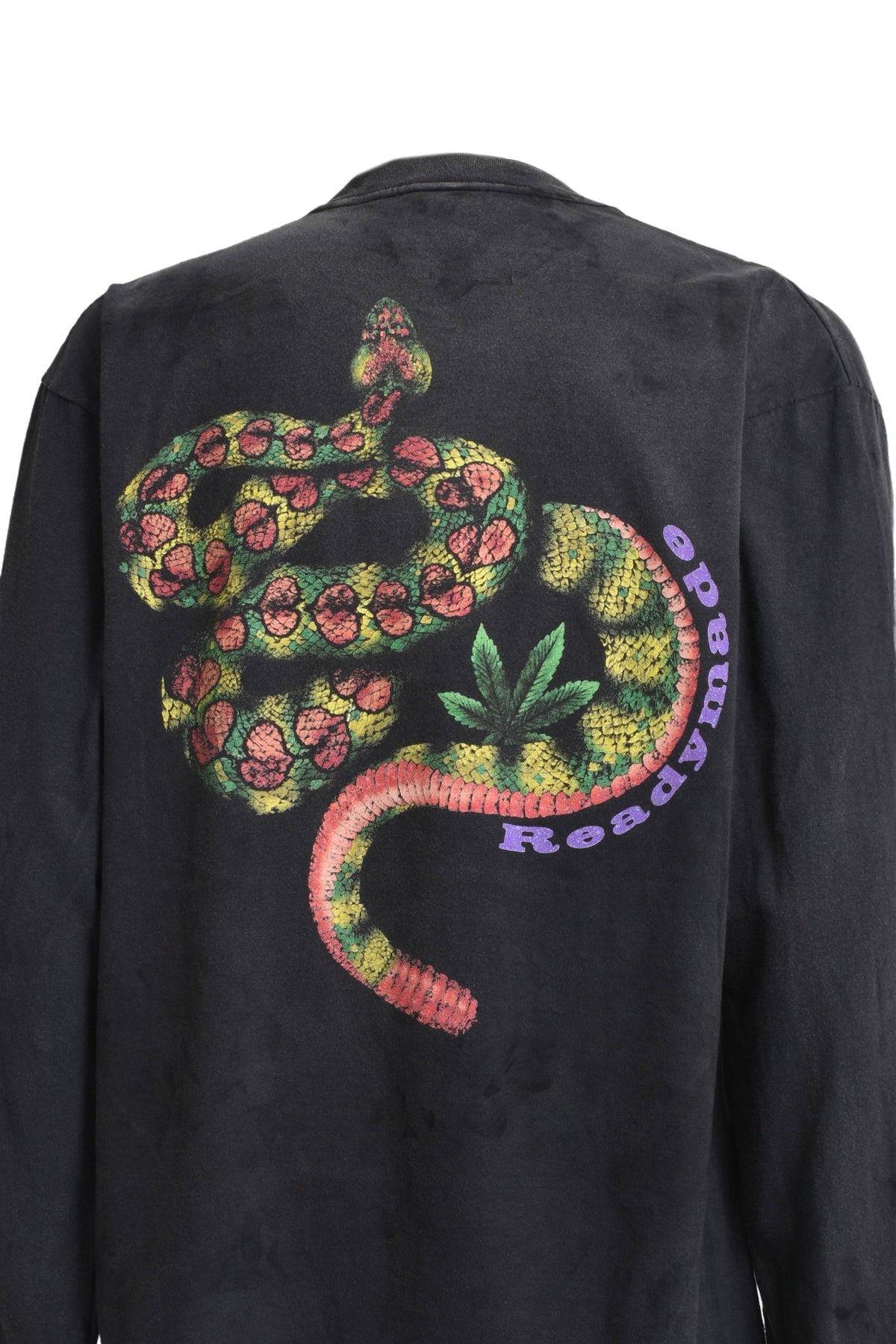 READYMADE レディメイド 【本物保証】 Tシャツ ストリート系 メンズ L/S T-SHIRT SNAKE / BLK