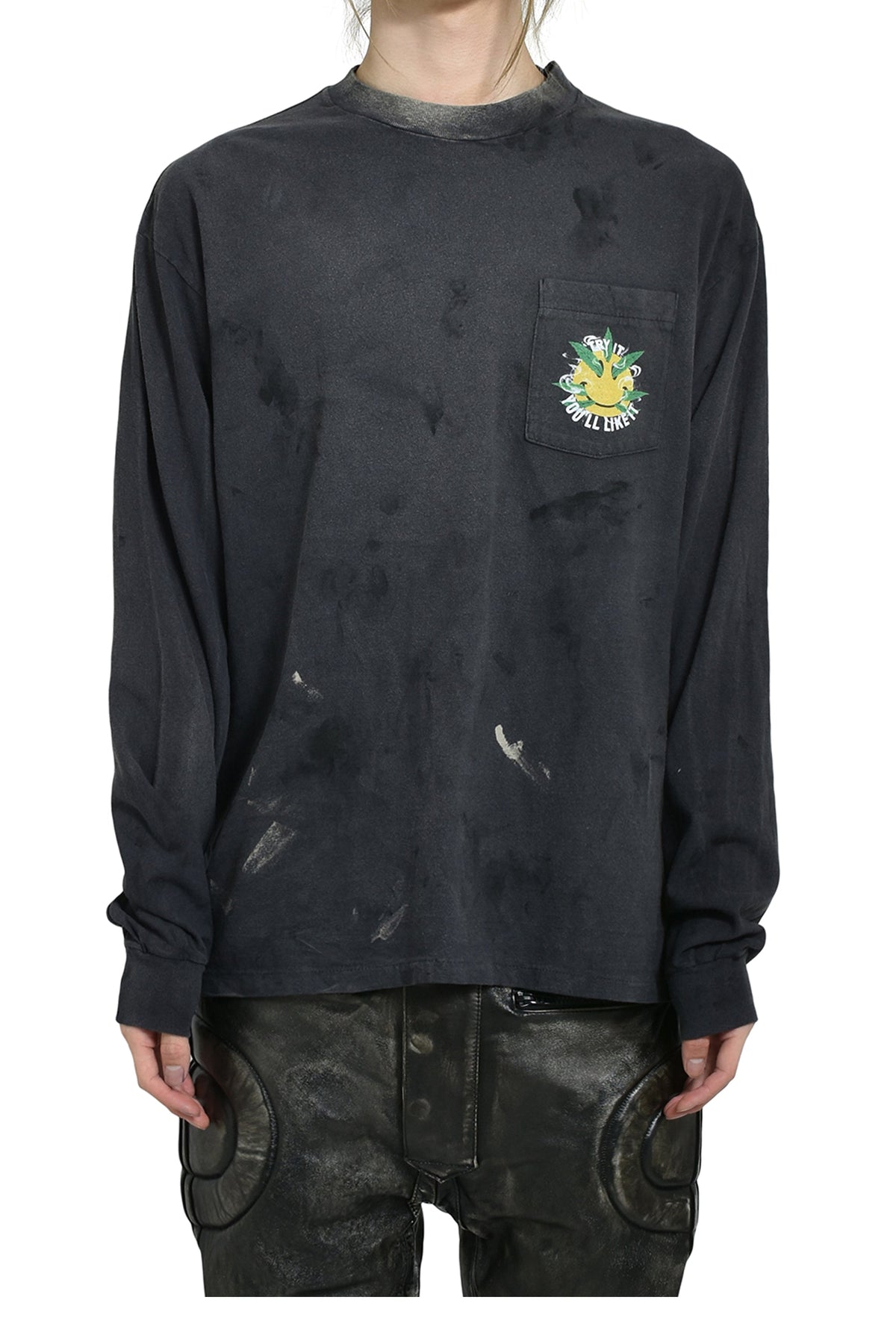 READYMADE レディメイド 【本物保証】 Tシャツ ストリート系 メンズ L/S T-SHIRT SNAKE / BLK