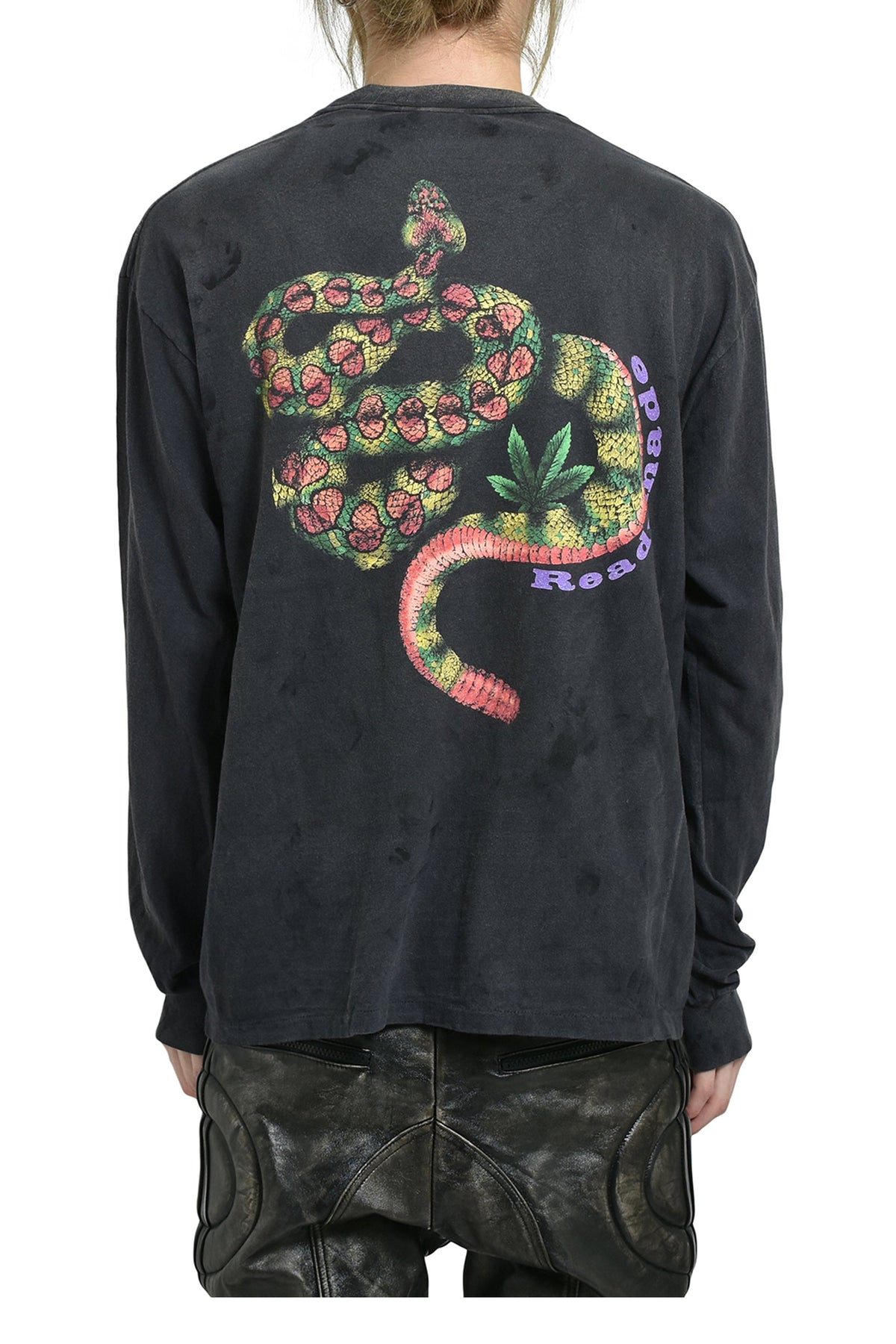 READYMADE レディメイド 【本物保証】 Tシャツ ストリート系 メンズ L/S T-SHIRT SNAKE / BLK