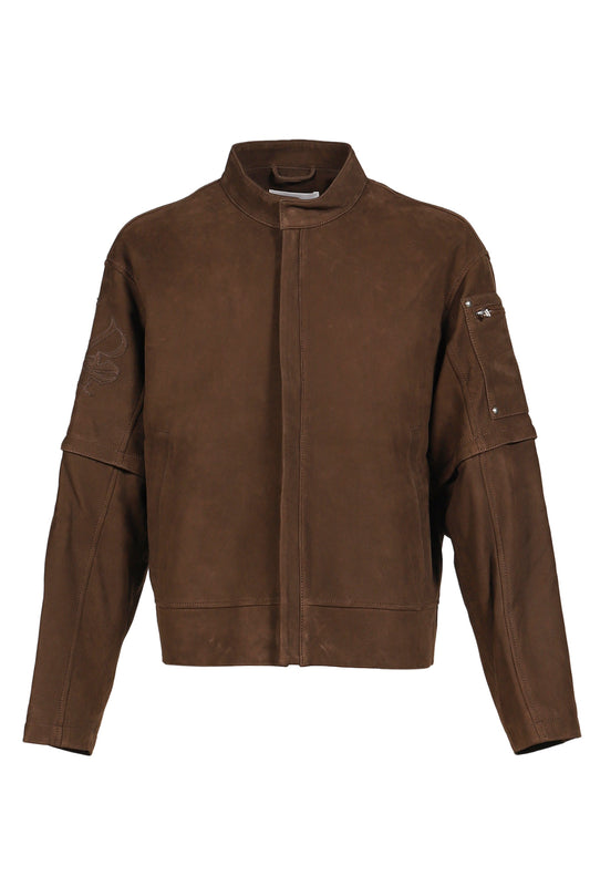 ROCKSTEADY ロックステディ 【本物保証】 ジャケット ストリート系 メンズ ×JIAN YE VIKTOR LEATHER JACKET W/DETTACHABLE SLEEVES / BRW