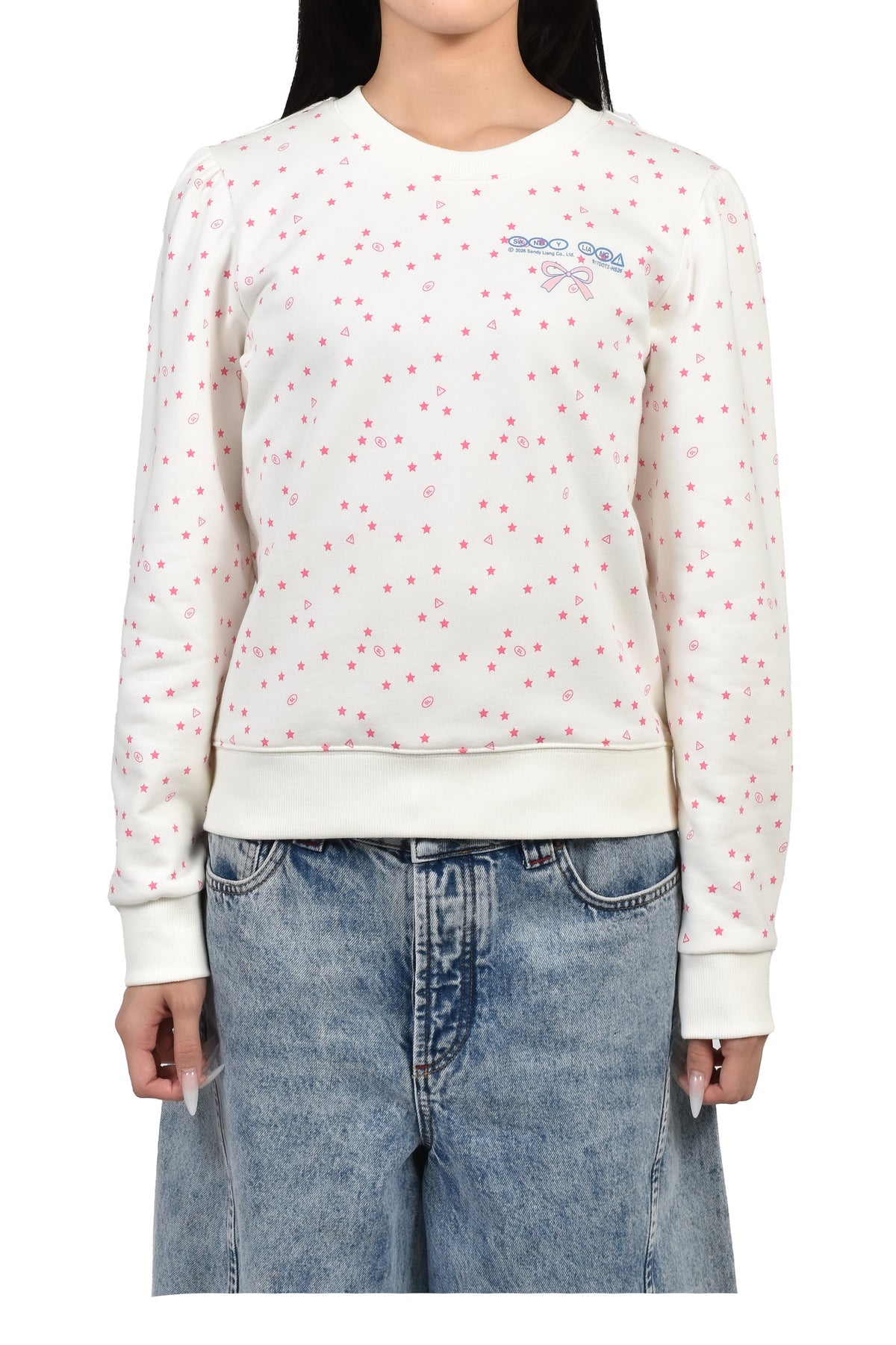 SANDY LIANG 【本物保証】 トレーナー ストリート系 レディース POLKA SWEATSHIRT / WHT