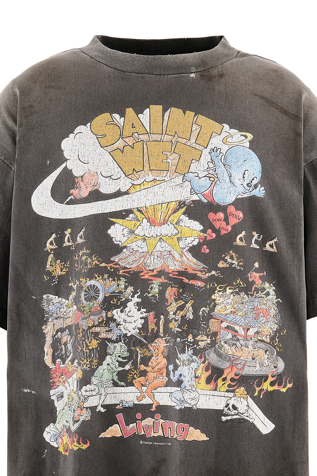 SAINT Mxxxxxx 【本物保証】 Tシャツ ストリート系 メンズ SS T-SHIRT/LIVING / BLK