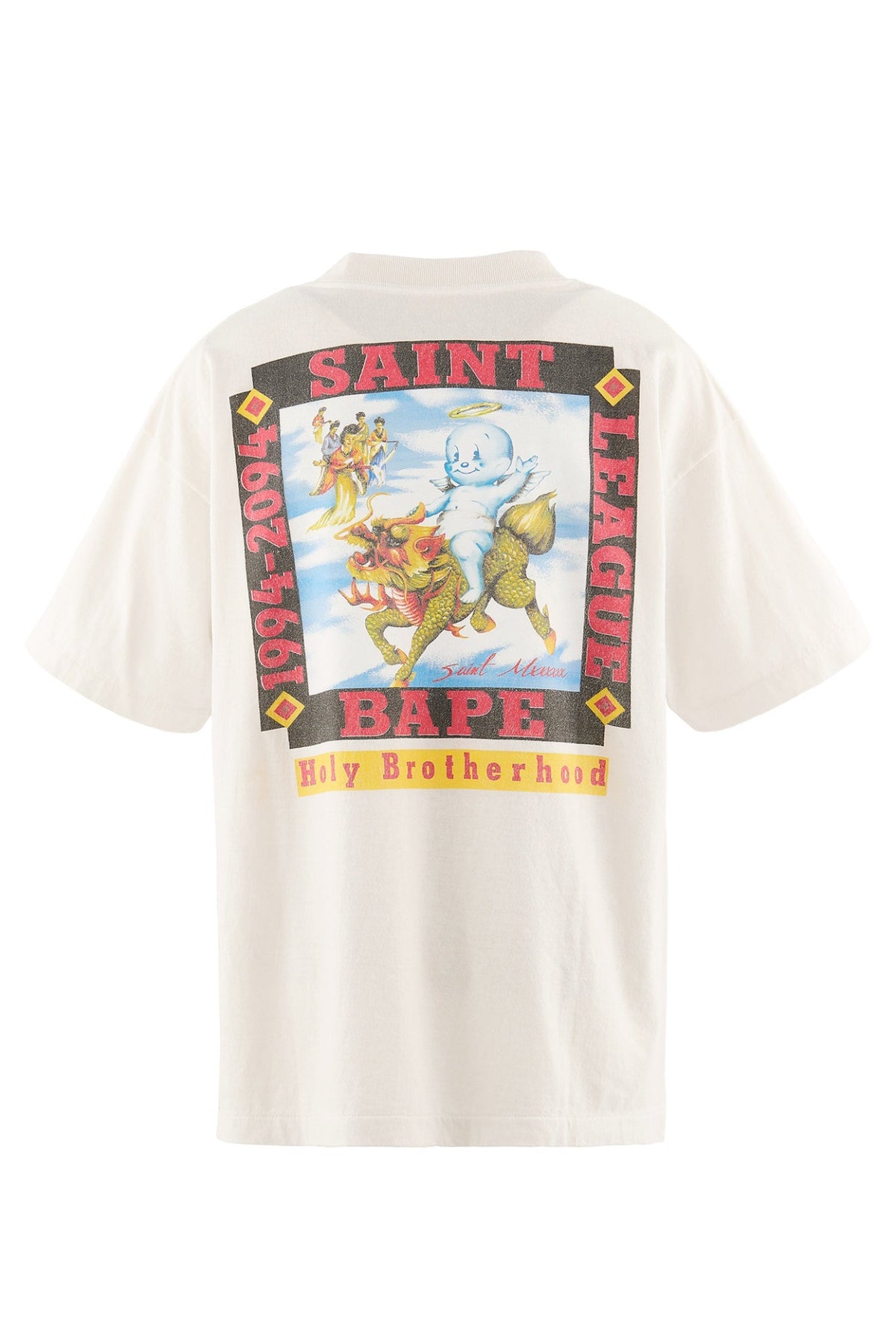SAINT Mxxxxxx × BAPE(R) 【本物保証】 Tシャツ ストリート系 メンズ BAPE_SS T-SHIRT/POOL / WHT