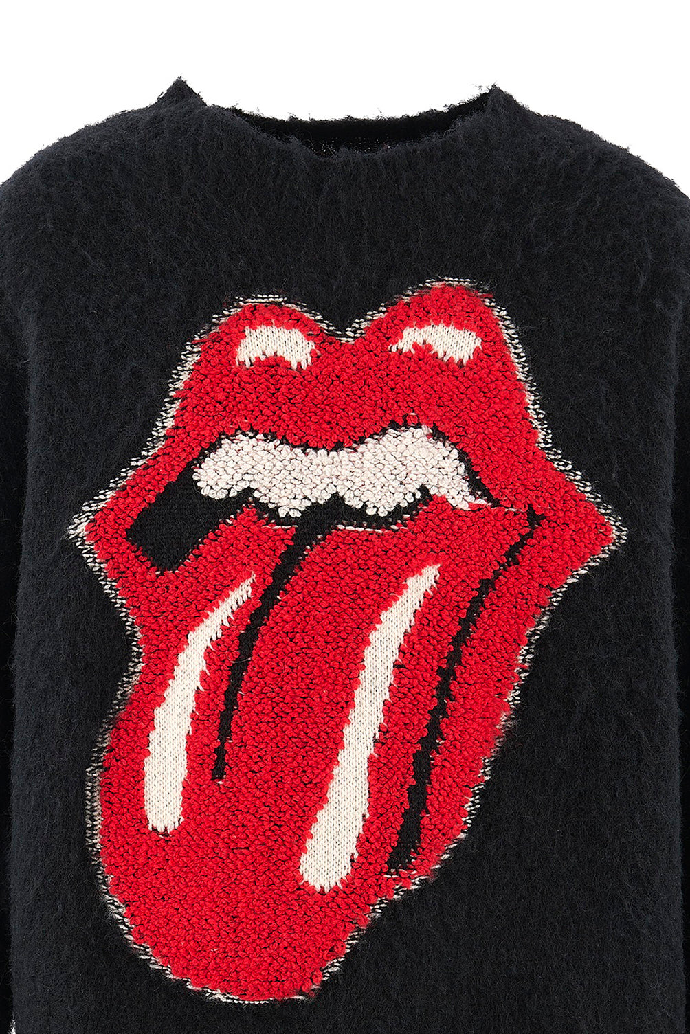 SAINT Mxxxxxx × The Rolling Stones 【本物保証】 ニット ストリート系 メンズ TRS_CRW N KNIT/LIPS&TOHGUE / BLK