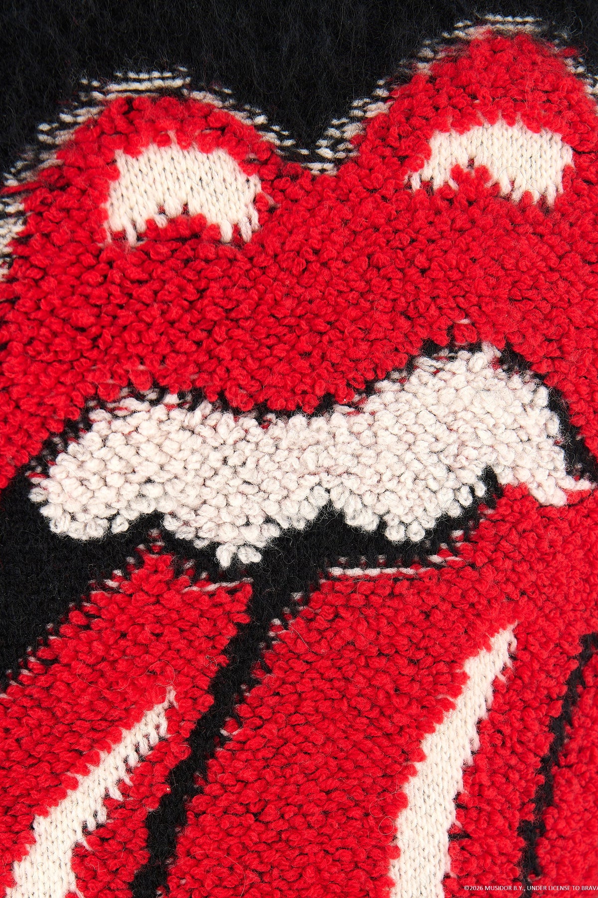 SAINT Mxxxxxx × The Rolling Stones 【本物保証】 ニット ストリート系 メンズ TRS_CRW N KNIT/LIPS&TOHGUE / BLK