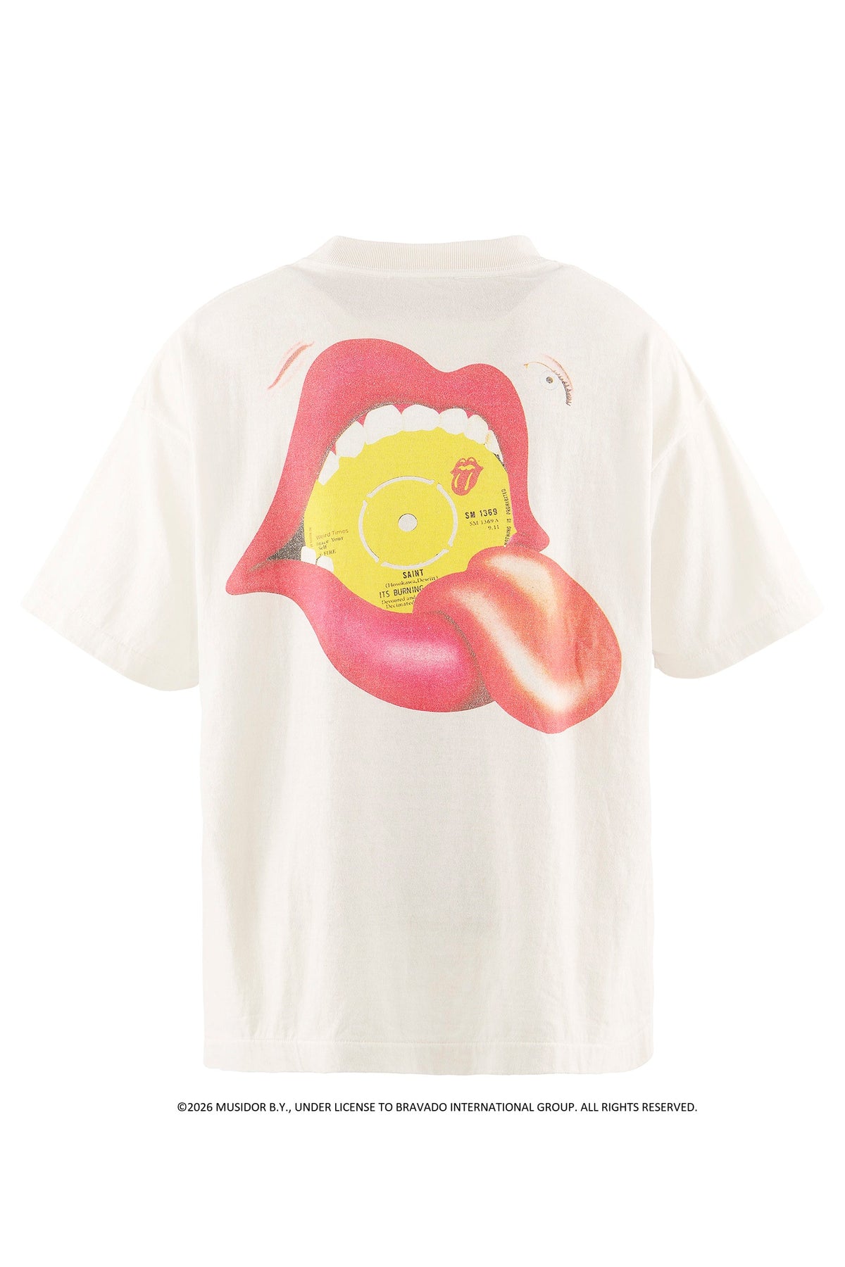 SAINT Mxxxxxx × The Rolling Stones 【本物保証】 Tシャツ ストリート系 メンズ TRS_SS T-SHIRT/BODY / WHT