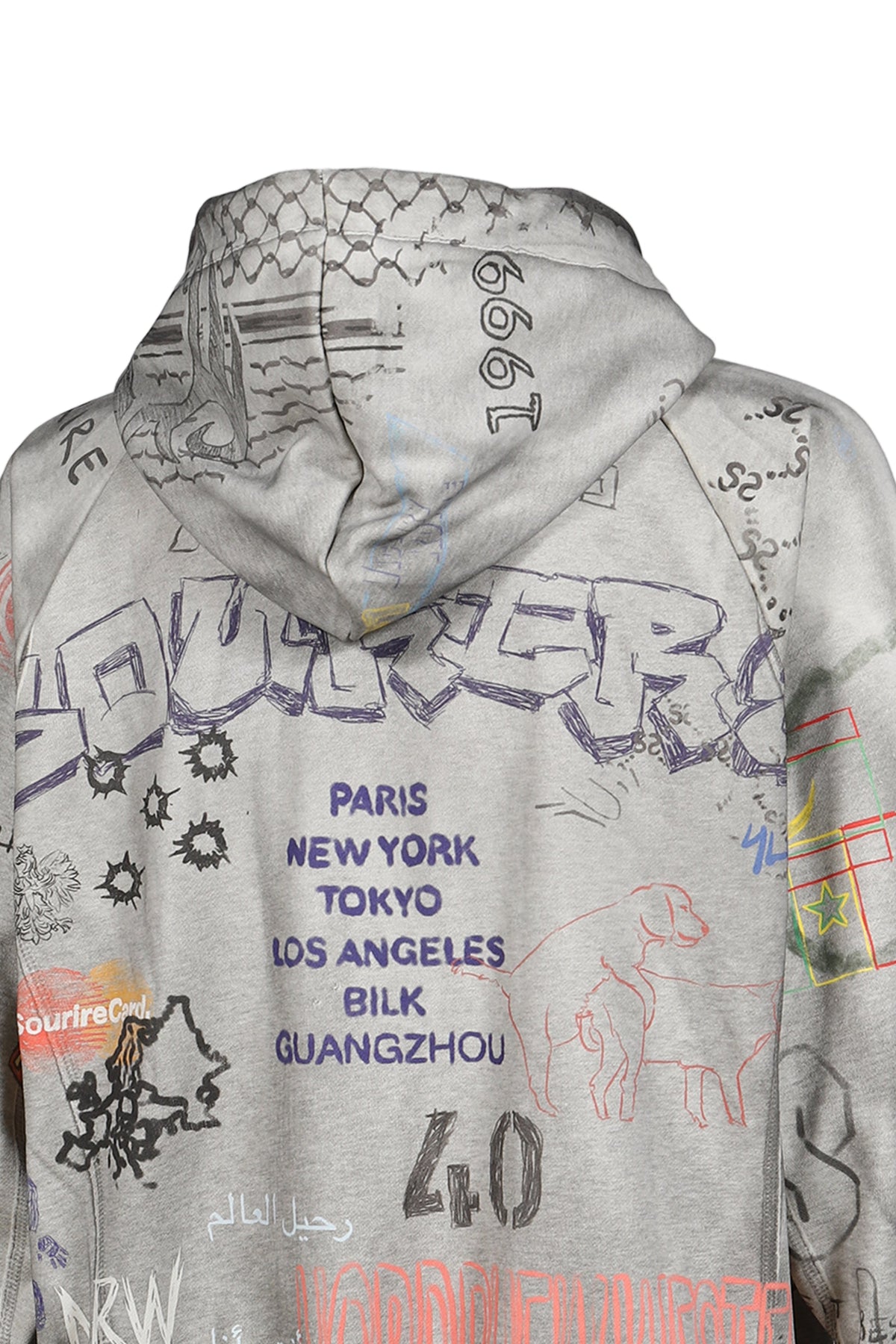 Sourire スリール 【本物保証】 パーカー・スウェット ストリート系 メンズ TAGGED ZIP UP / GRY