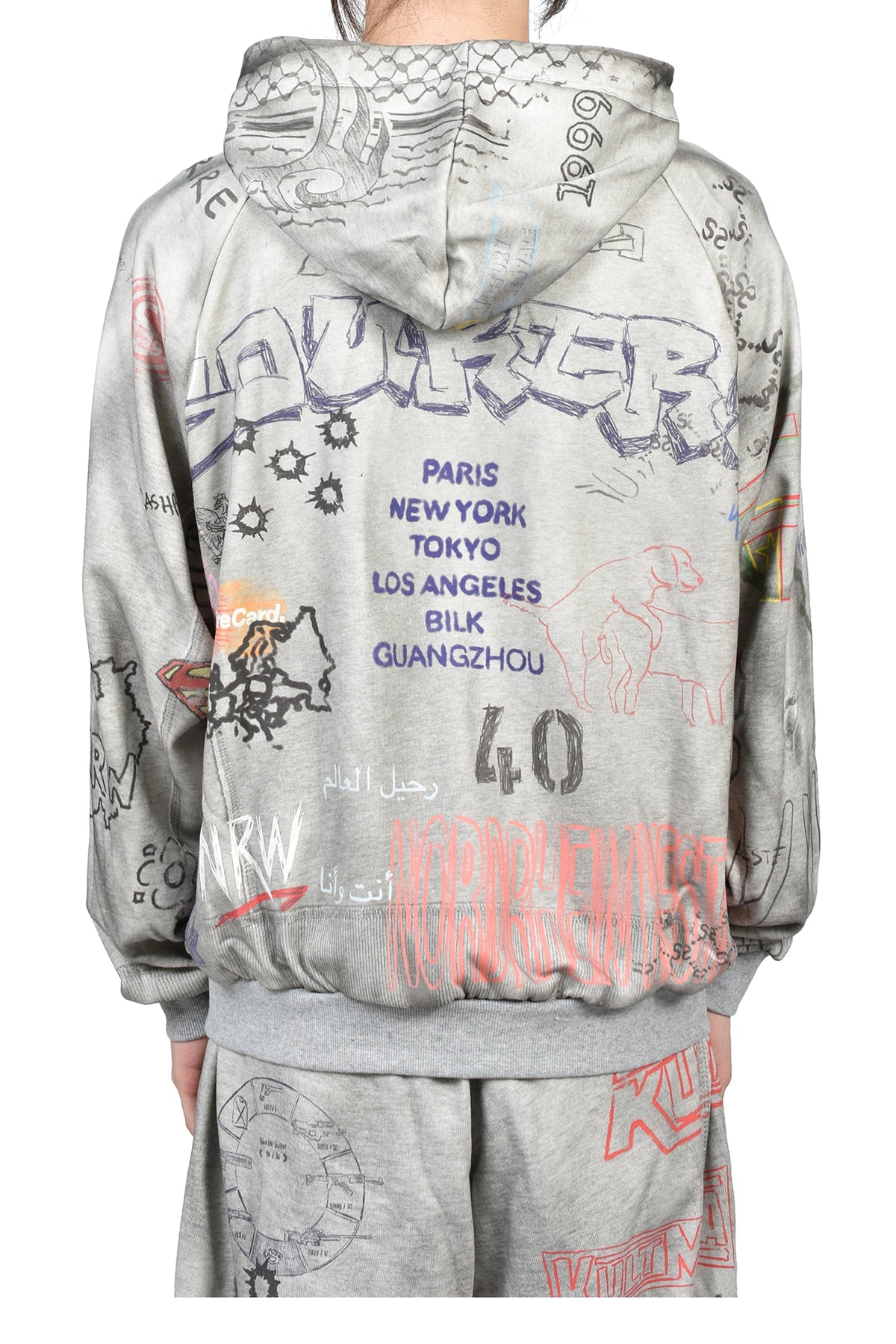 Sourire スリール 【本物保証】 パーカー・スウェット ストリート系 メンズ TAGGED ZIP UP / GRY