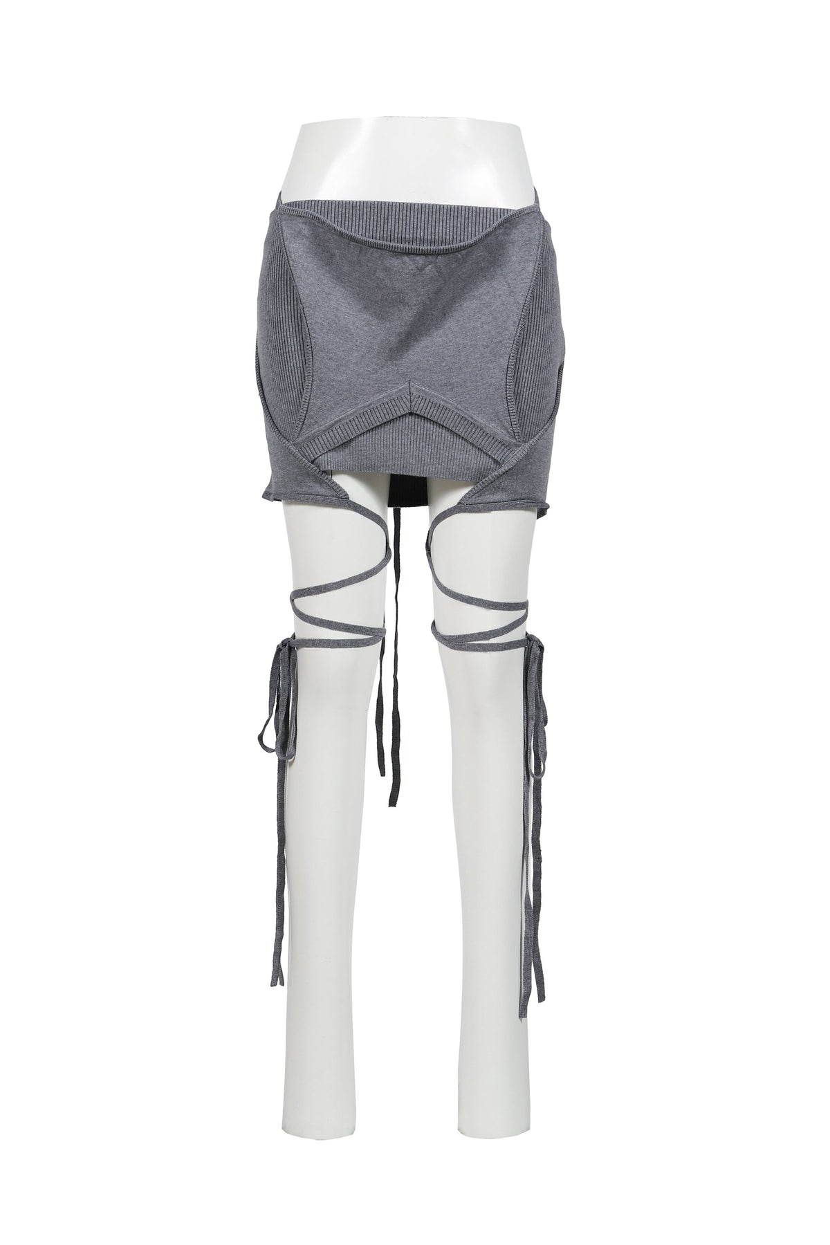 SRVC 【本物保証】 ニット ストリート系 レディース ARMOUR KNIT SKIRT / GRY