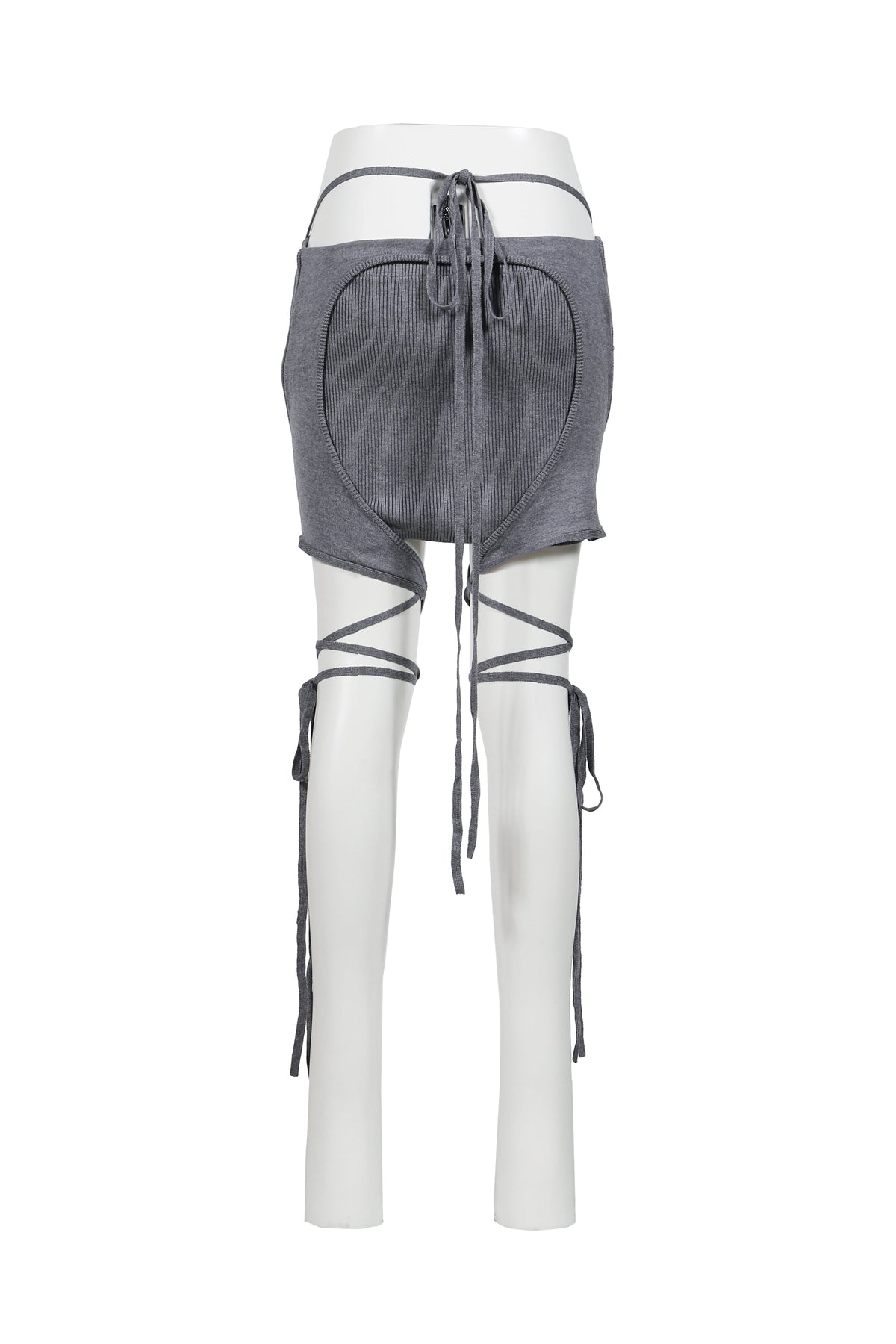 SRVC 【本物保証】 ニット ストリート系 レディース ARMOUR KNIT SKIRT / GRY