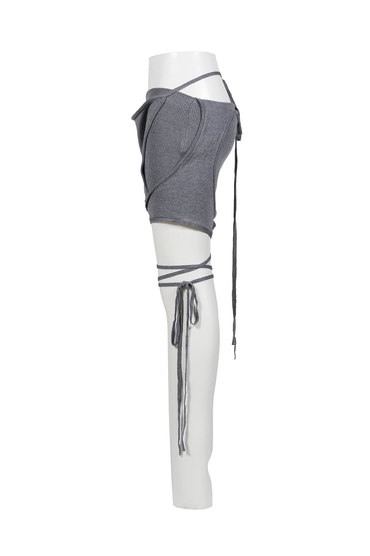 SRVC 【本物保証】 ニット ストリート系 レディース ARMOUR KNIT SKIRT / GRY
