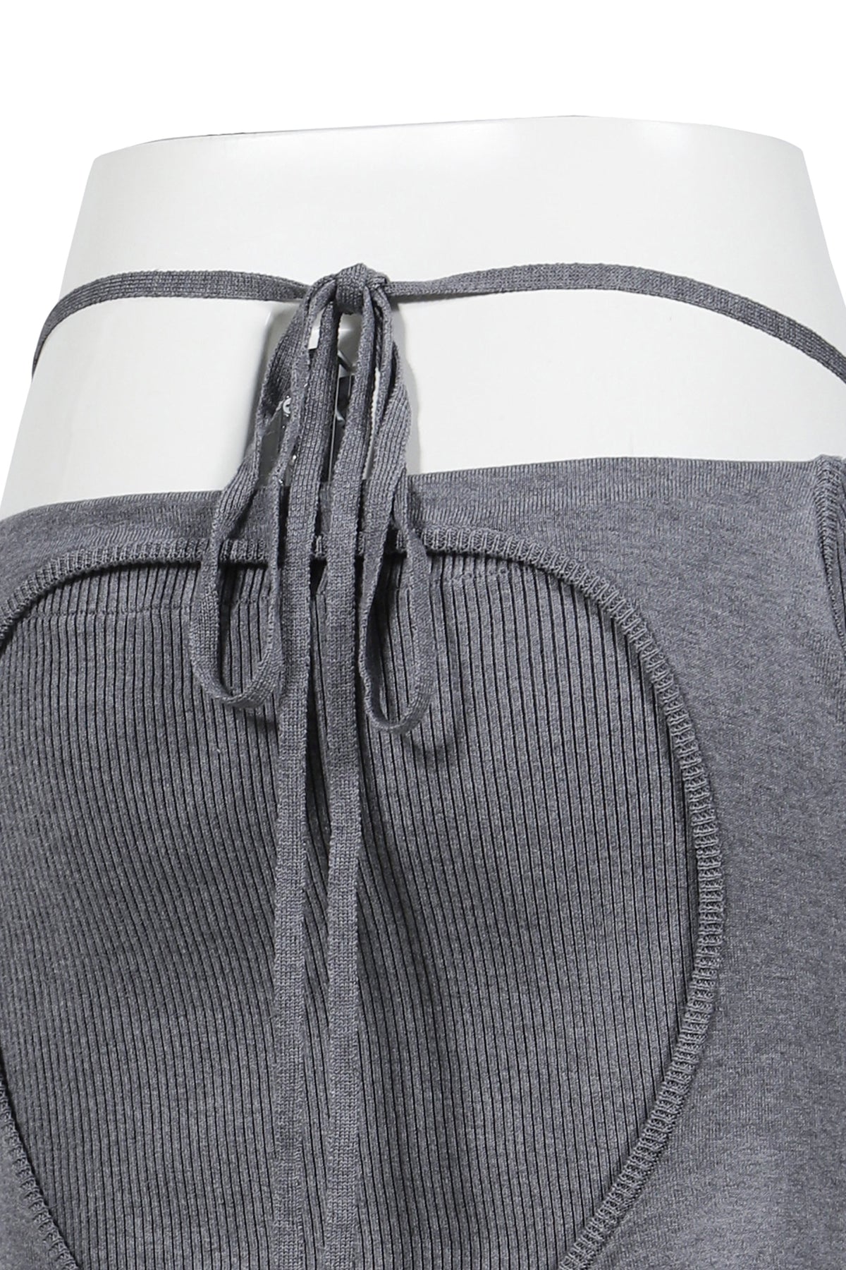 SRVC 【本物保証】 ニット ストリート系 レディース ARMOUR KNIT SKIRT / GRY