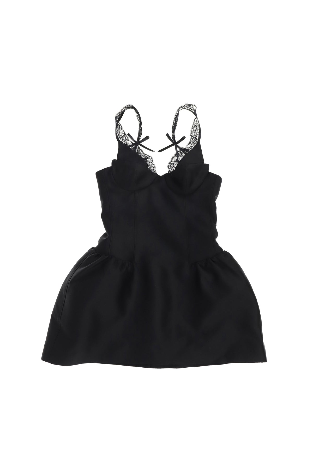 SHUSHU/TONG 【本物保証】 ワンピース ストリート系 レディース LACE TRIM BUSTIER DRESS / BLK