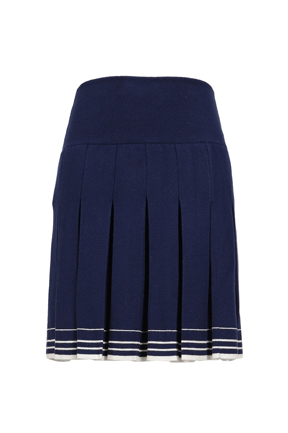 SHUSHU/TONG 【本物保証】 ニット ストリート系 レディース PLEATED KNIT SKIRT / NVY