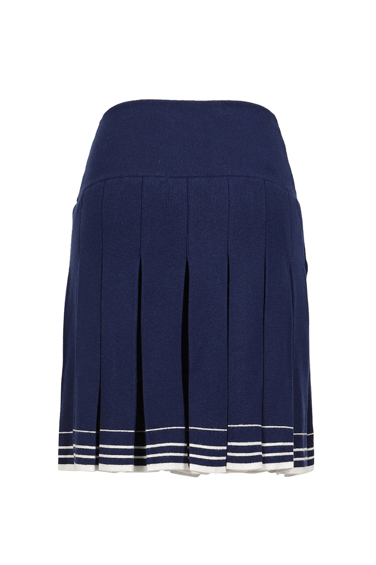 SHUSHU/TONG 【本物保証】 ニット ストリート系 レディース PLEATED KNIT SKIRT / NVY