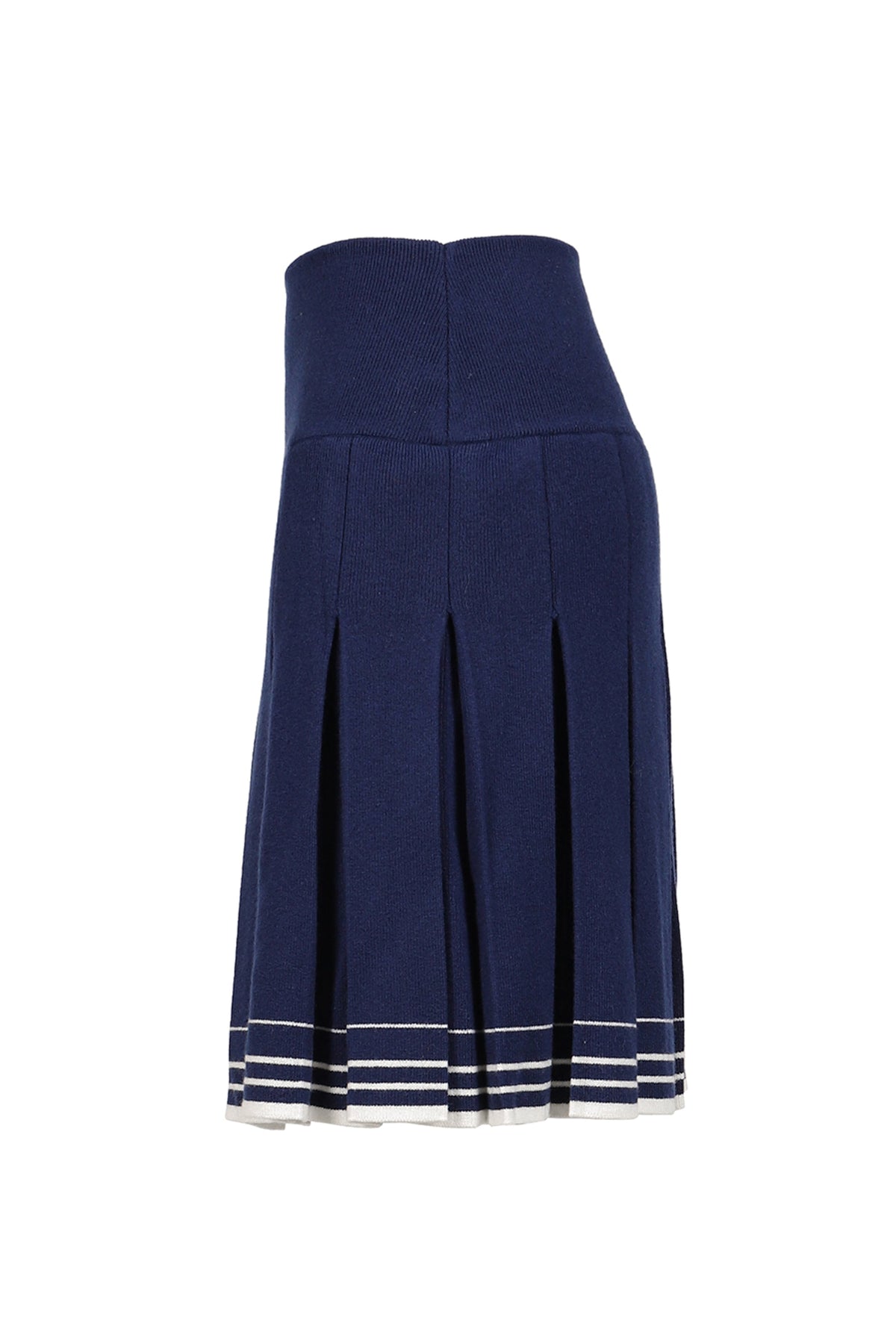 SHUSHU/TONG 【本物保証】 ニット ストリート系 レディース PLEATED KNIT SKIRT / NVY