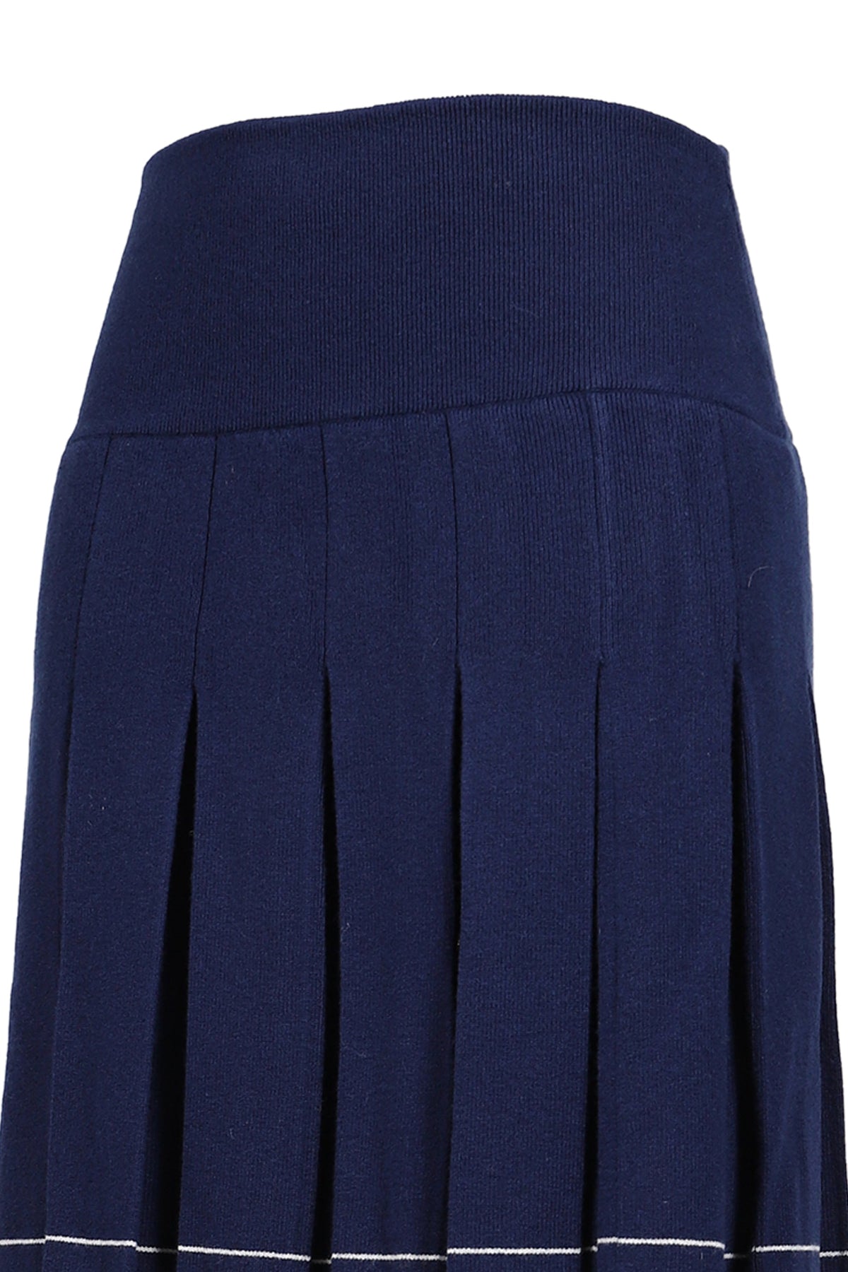 SHUSHU/TONG 【本物保証】 ニット ストリート系 レディース PLEATED KNIT SKIRT / NVY