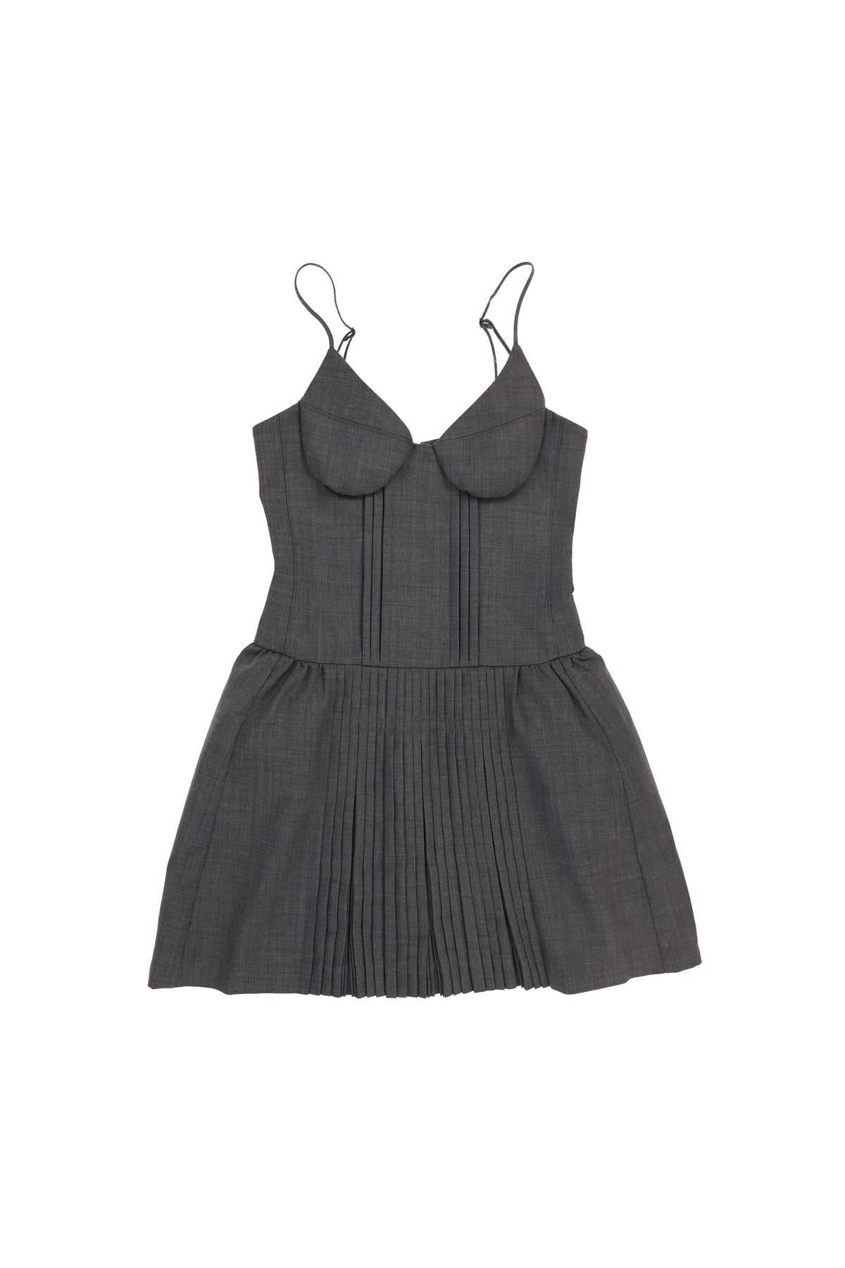 SHUSHU/TONG 【本物保証】 ワンピース ストリート系 レディース TUCK DETAIL BUSTIER SLIP DRESS / GRY