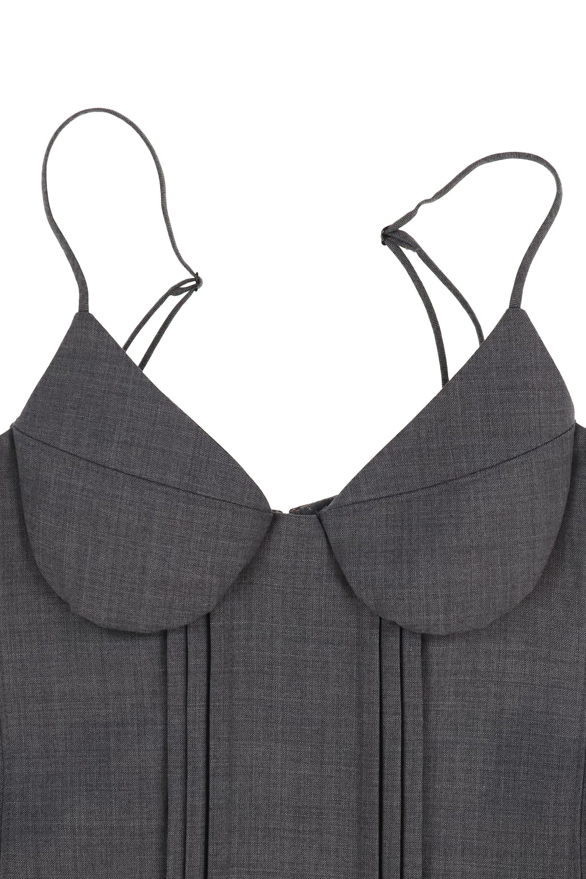 SHUSHU/TONG 【本物保証】 ワンピース ストリート系 レディース TUCK DETAIL BUSTIER SLIP DRESS / GRY