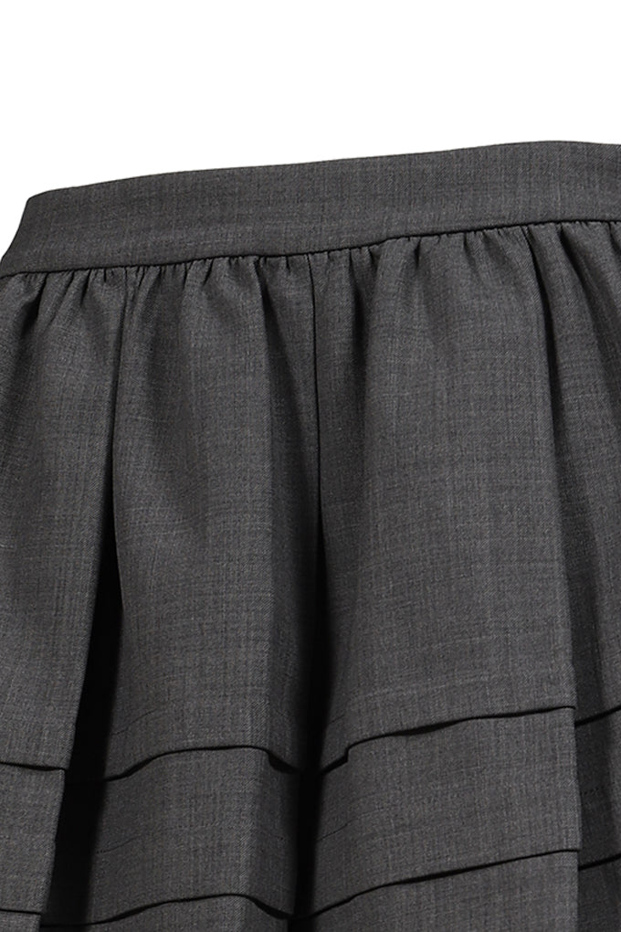 SHUSHU/TONG 【本物保証】 スカート ストリート系 レディース TUCK DETAIL PLEATED SKIRT / GRY