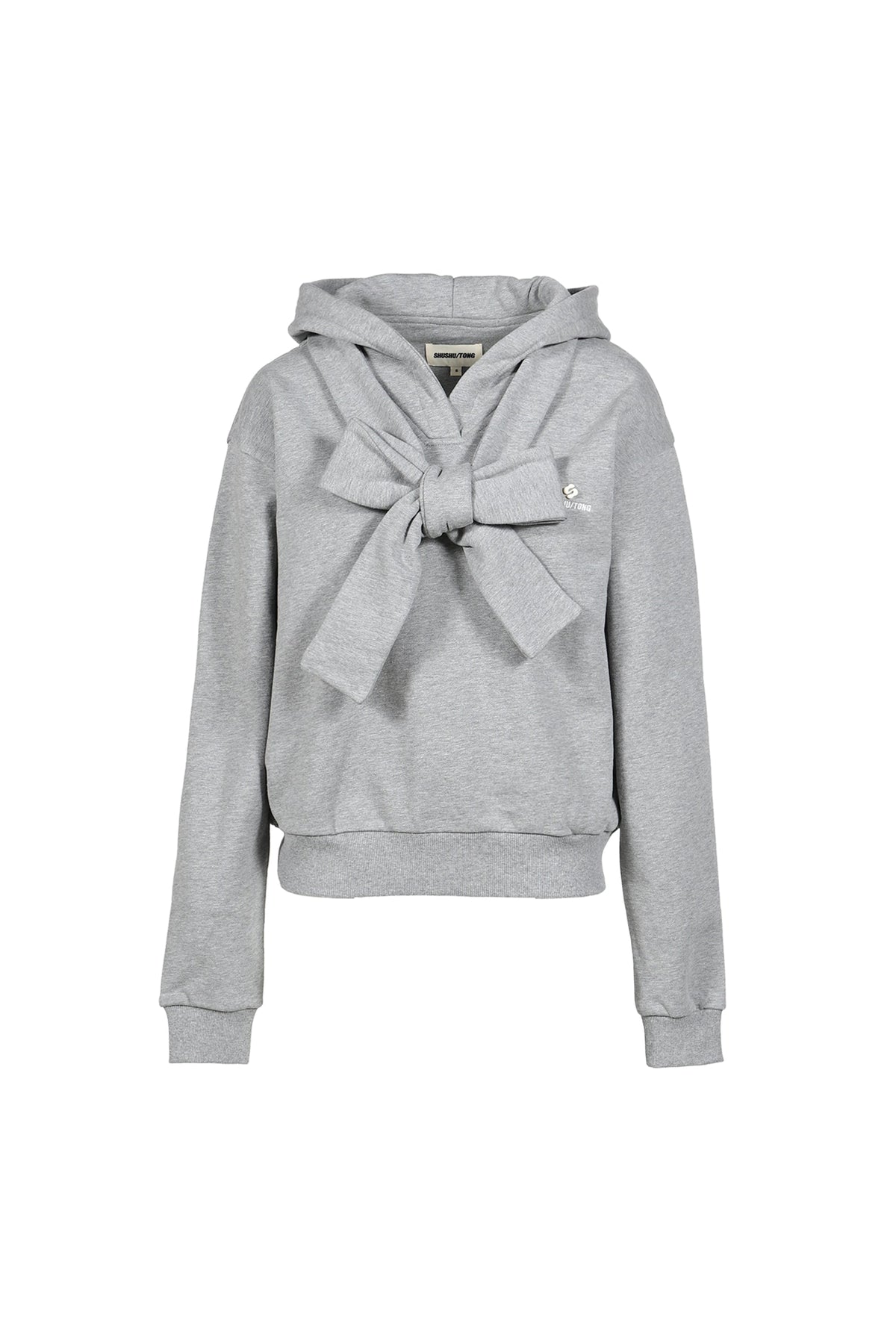 SHUSHU/TONG 【本物保証】 パーカー ストリート系 レディース TIE FRONT BOW HOODIE / GRY
