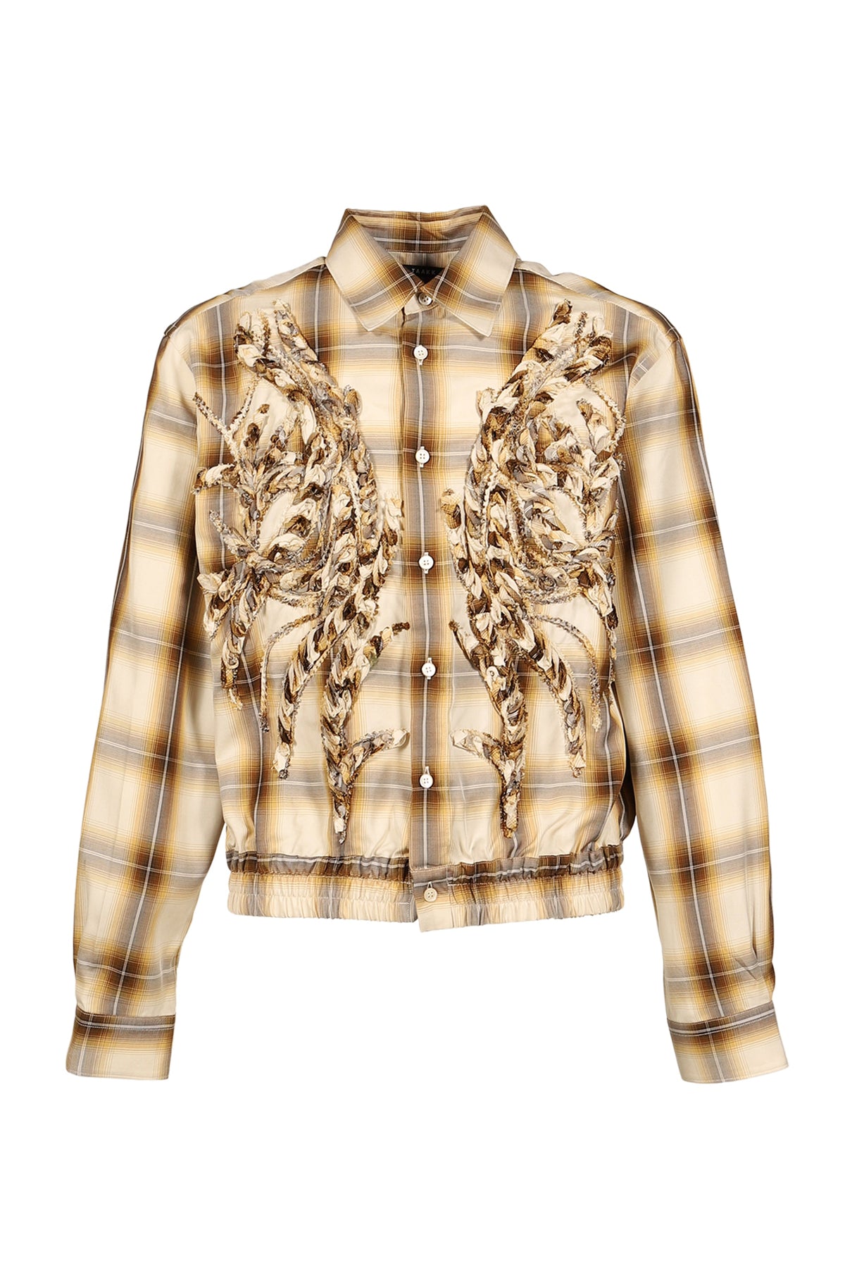 TAAKK ターク 【本物保証】 シャツ ストリート系 メンズ EMBROIDERED BLOUSON SHIRT / BEI