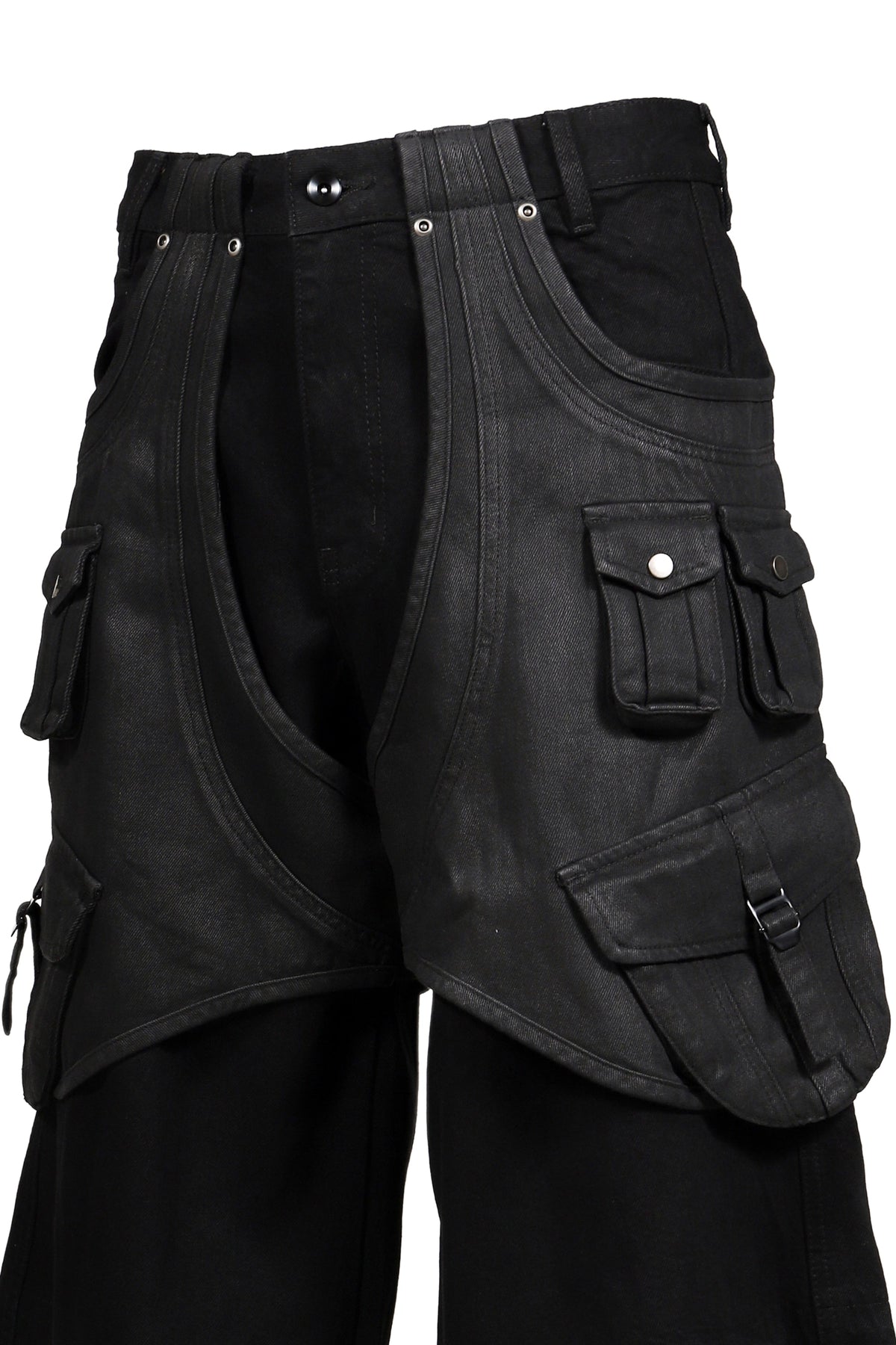 Troubled Waters 荒れる海 【本物保証】 パンツ ストリート系 メンズ PARASITE JORTS / WASHED BLK