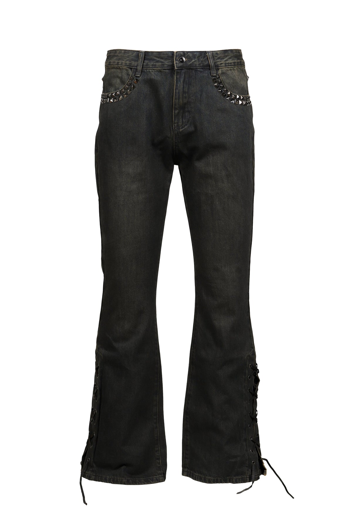 Troubled Waters 荒れる海 【本物保証】 デニムパンツ ストリート系 メンズ SIDE LACE JEANS / DIRT