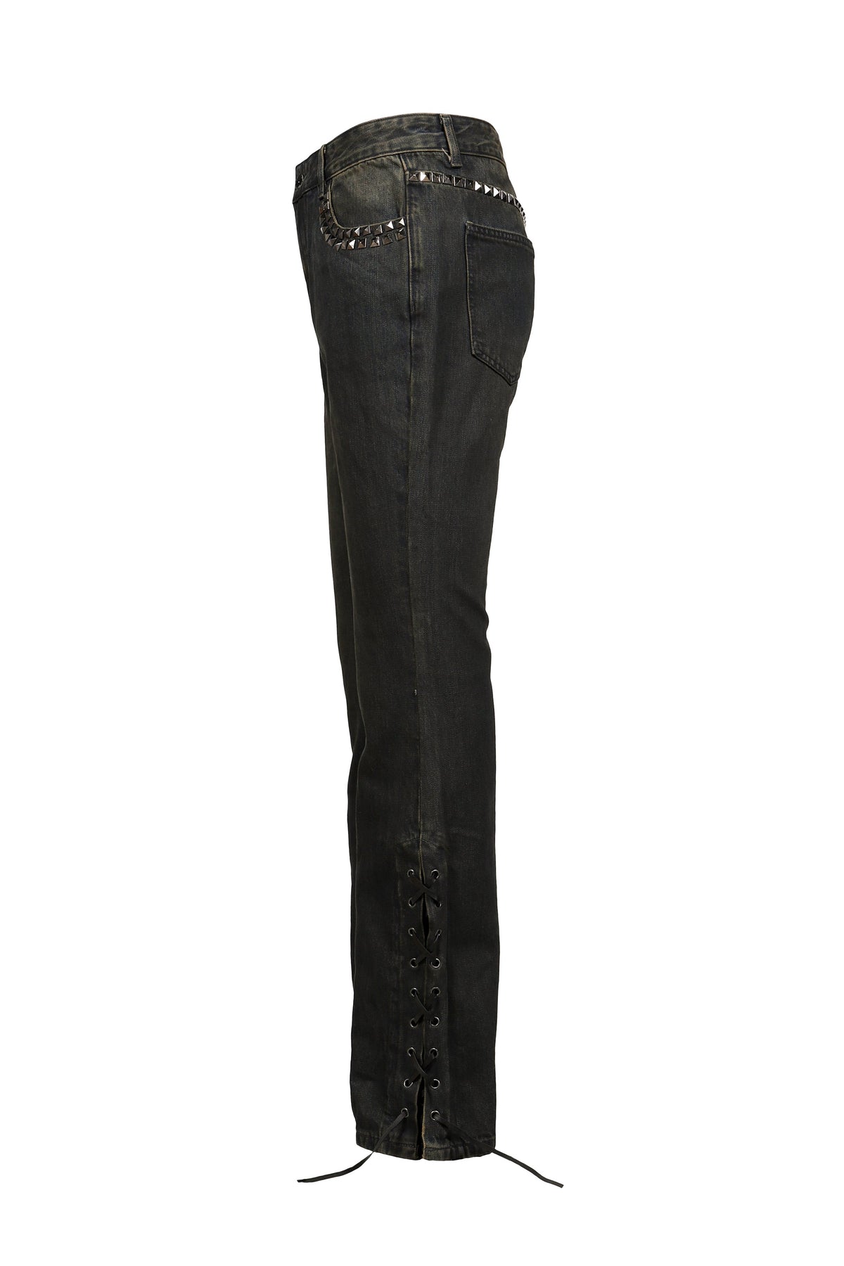 Troubled Waters 荒れる海 【本物保証】 デニムパンツ ストリート系 メンズ SIDE LACE JEANS / DIRT