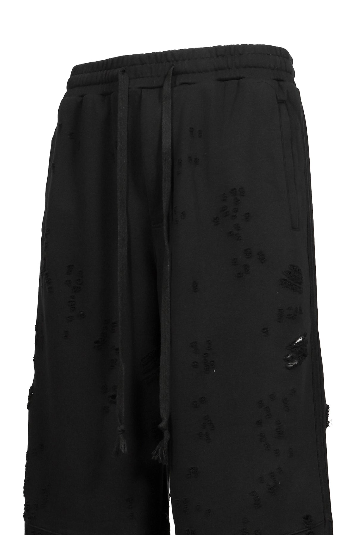 Troubled Waters 荒れる海 【本物保証】 パンツ ストリート系 メンズ THRASHED TRACKPANTS / FADED BLK