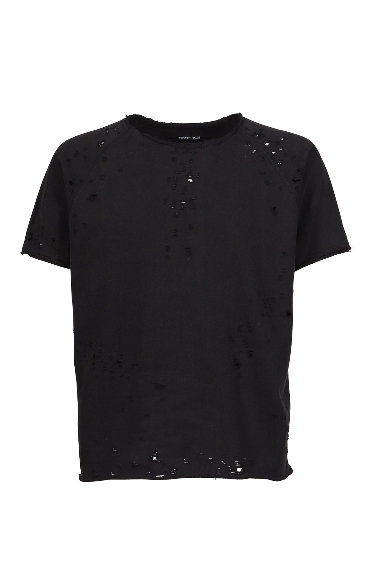 Troubled Waters 荒れる海 【本物保証】 Tシャツ ストリート系 メンズ THRASHED TEE / BLK