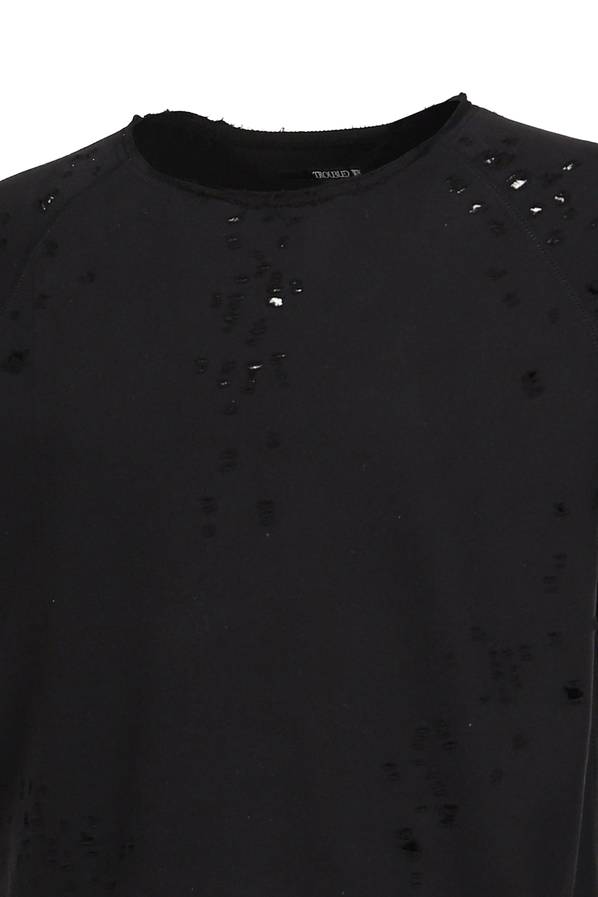 Troubled Waters 荒れる海 【本物保証】 Tシャツ ストリート系 メンズ THRASHED TEE / BLK
