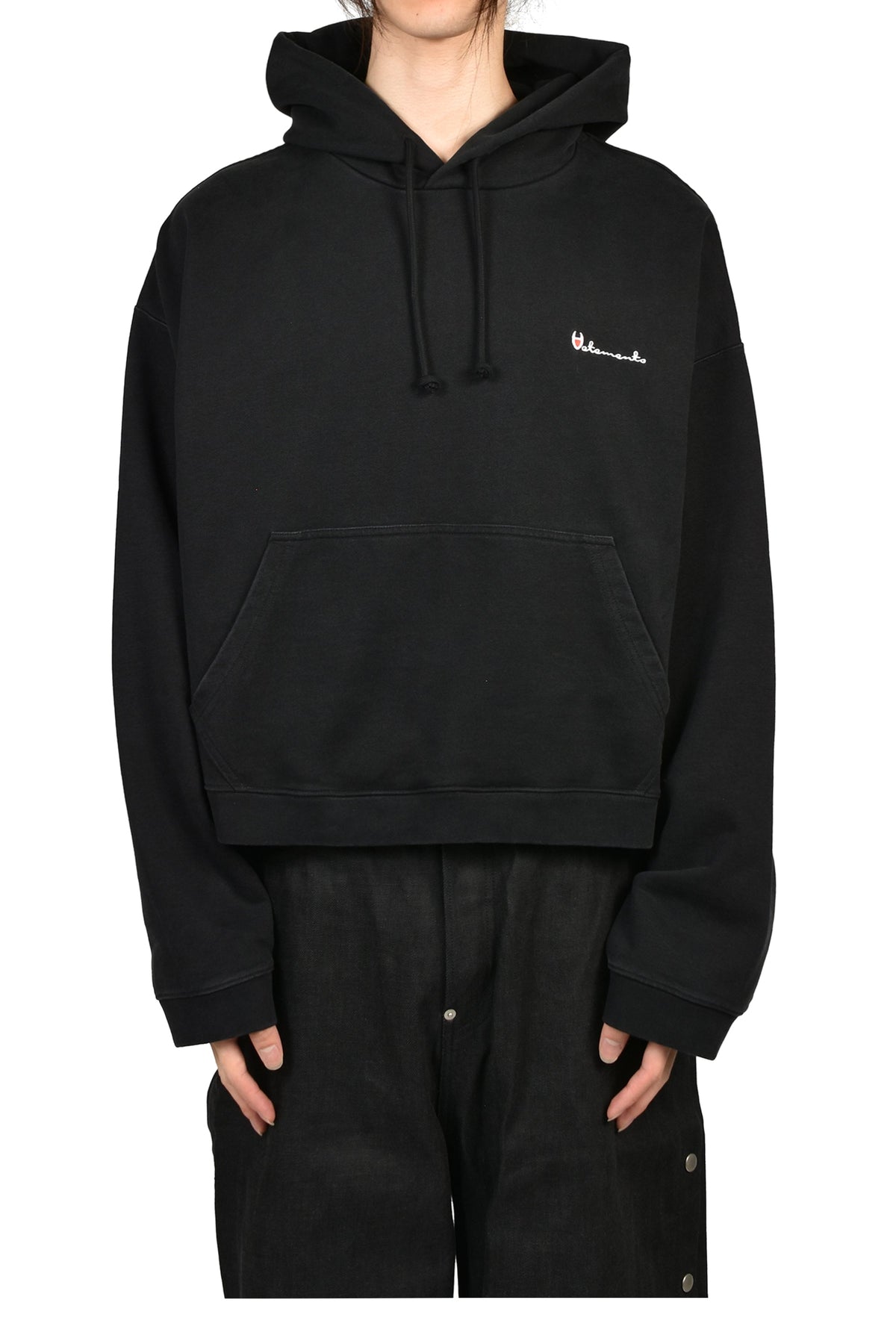 VETEMENTS ヴェトモン 【本物保証】 パーカー ストリート系 メンズ ATHLETIC LOGO HOODIE / BLK