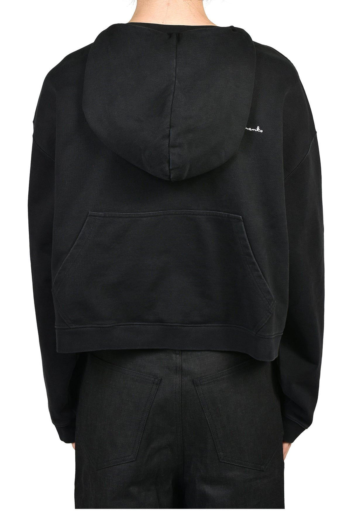 VETEMENTS ヴェトモン 【本物保証】 パーカー ストリート系 メンズ ATHLETIC LOGO HOODIE / BLK