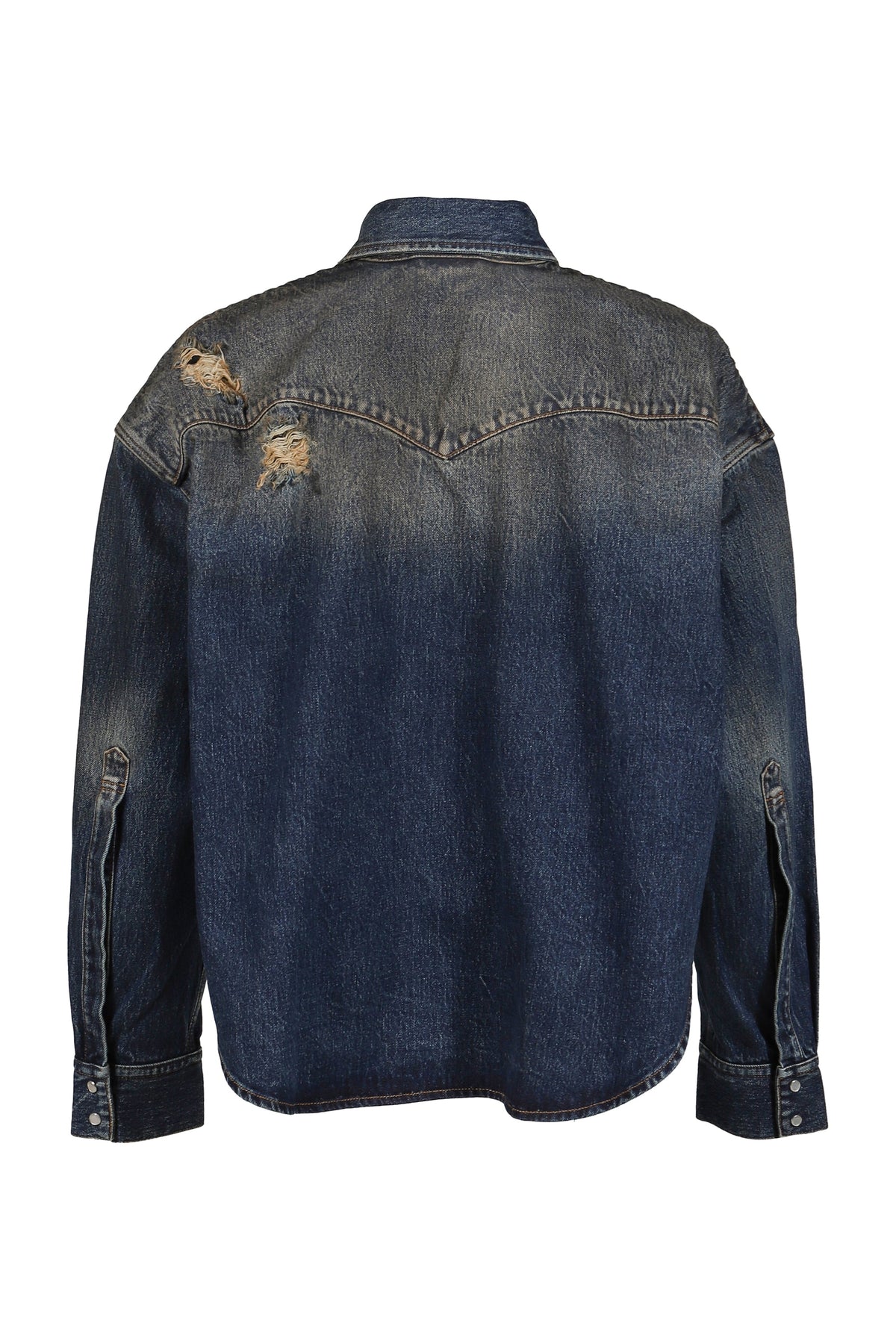 VETEMENTS ヴェトモン 【本物保証】 シャツ ストリート系 メンズ COWBOY DENIM SHIRT / WASHED CUT BLU