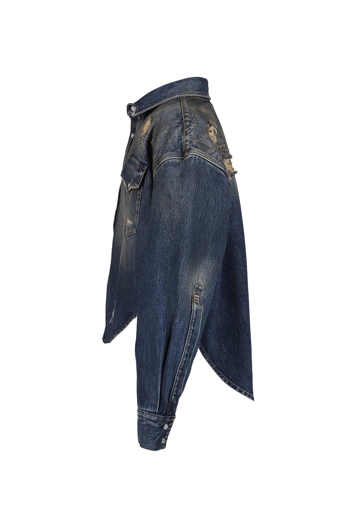 VETEMENTS ヴェトモン 【本物保証】 シャツ ストリート系 メンズ COWBOY DENIM SHIRT / WASHED CUT BLU