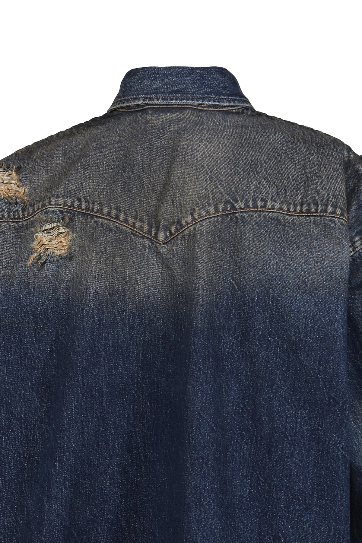 VETEMENTS ヴェトモン 【本物保証】 シャツ ストリート系 メンズ COWBOY DENIM SHIRT / WASHED CUT BLU
