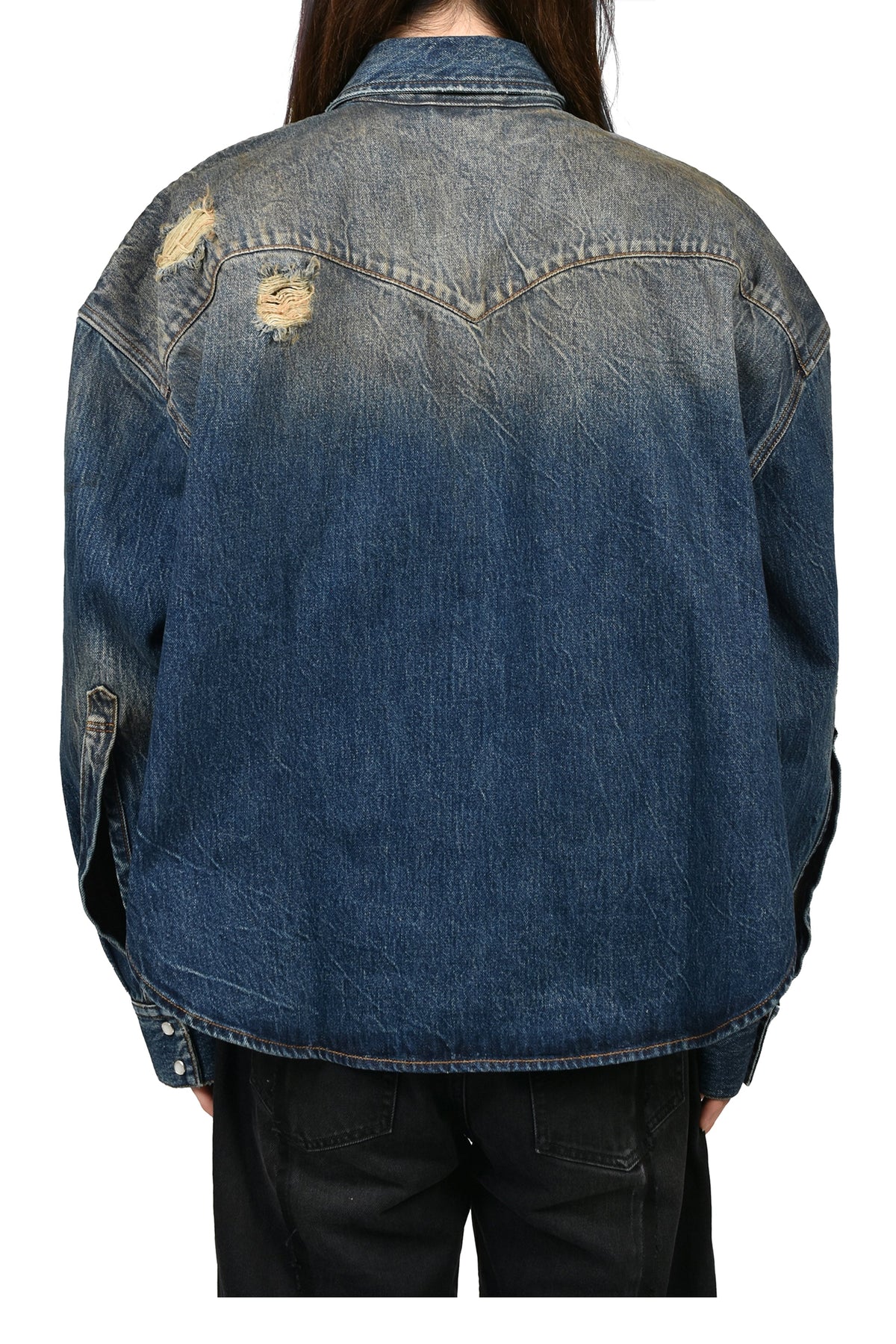 VETEMENTS ヴェトモン 【本物保証】 シャツ ストリート系 メンズ COWBOY DENIM SHIRT / WASHED CUT BLU