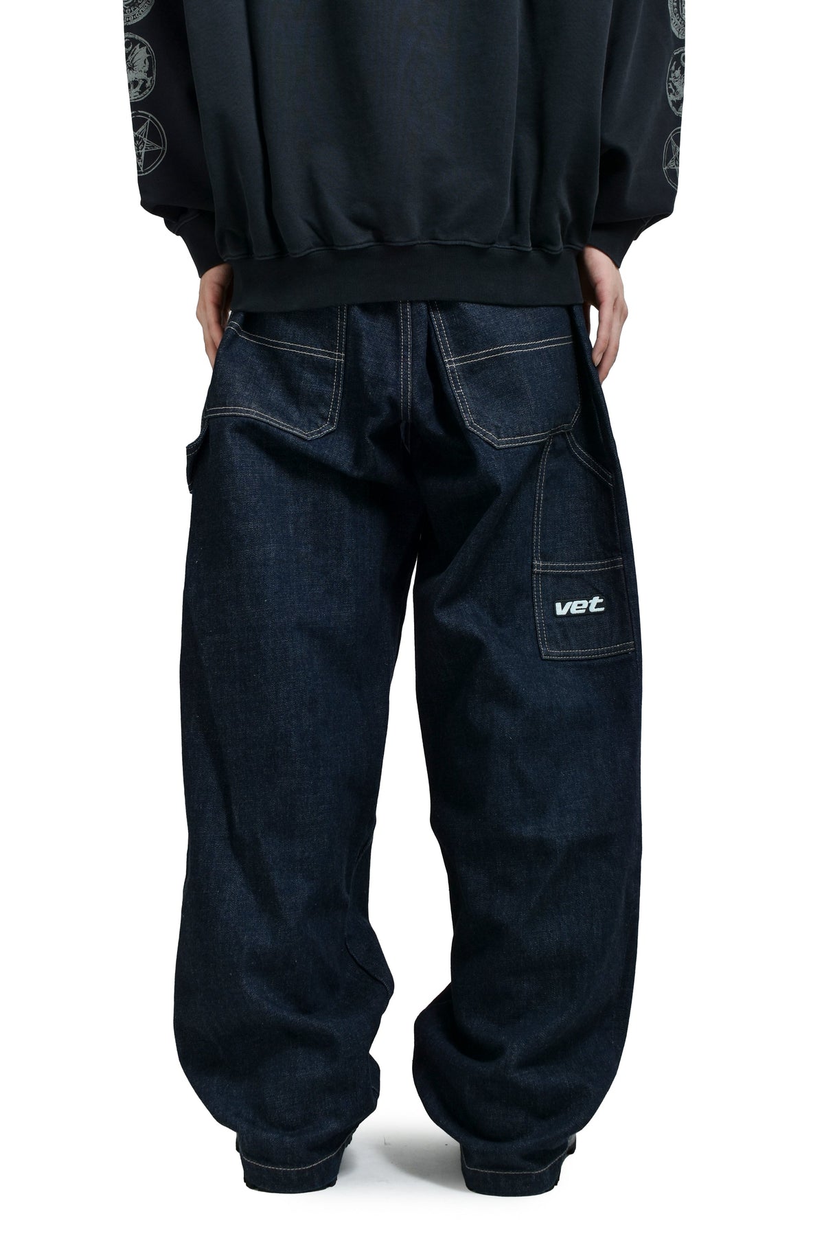 VETEMENTS ヴェトモン 【本物保証】 デニムパンツ ストリート系 メンズ HIP-HOP JEANS / JAPANESE BLU
