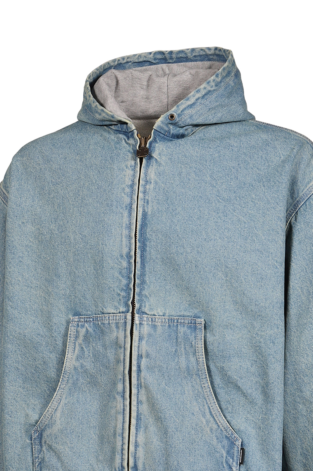 VETEMENTS ヴェトモン 【本物保証】 パーカー ストリート系 メンズ HOODED WORKWEAR DENIM JACKET / VTG MID BLU