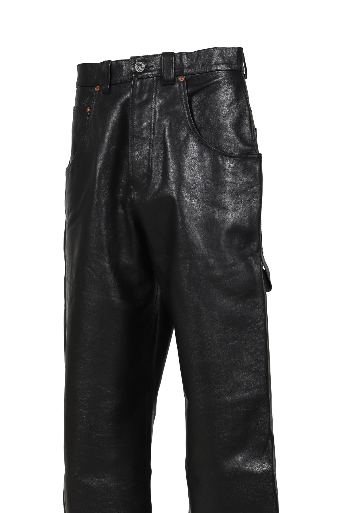 VETEMENTS ヴェトモン 【本物保証】 パンツ ストリート系 メンズ LEATHER HIP-HOP PANTS / BLK