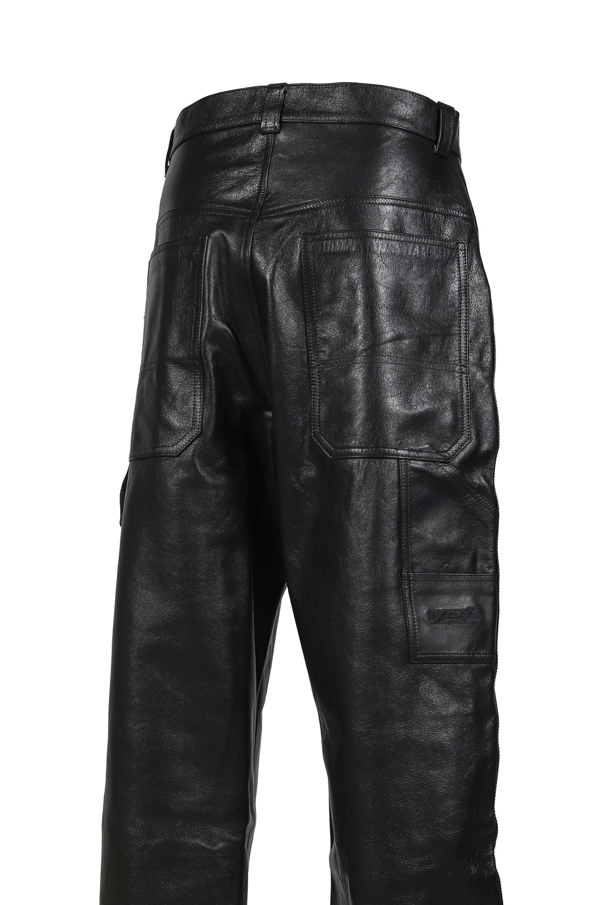 VETEMENTS ヴェトモン 【本物保証】 パンツ ストリート系 メンズ LEATHER HIP-HOP PANTS / BLK