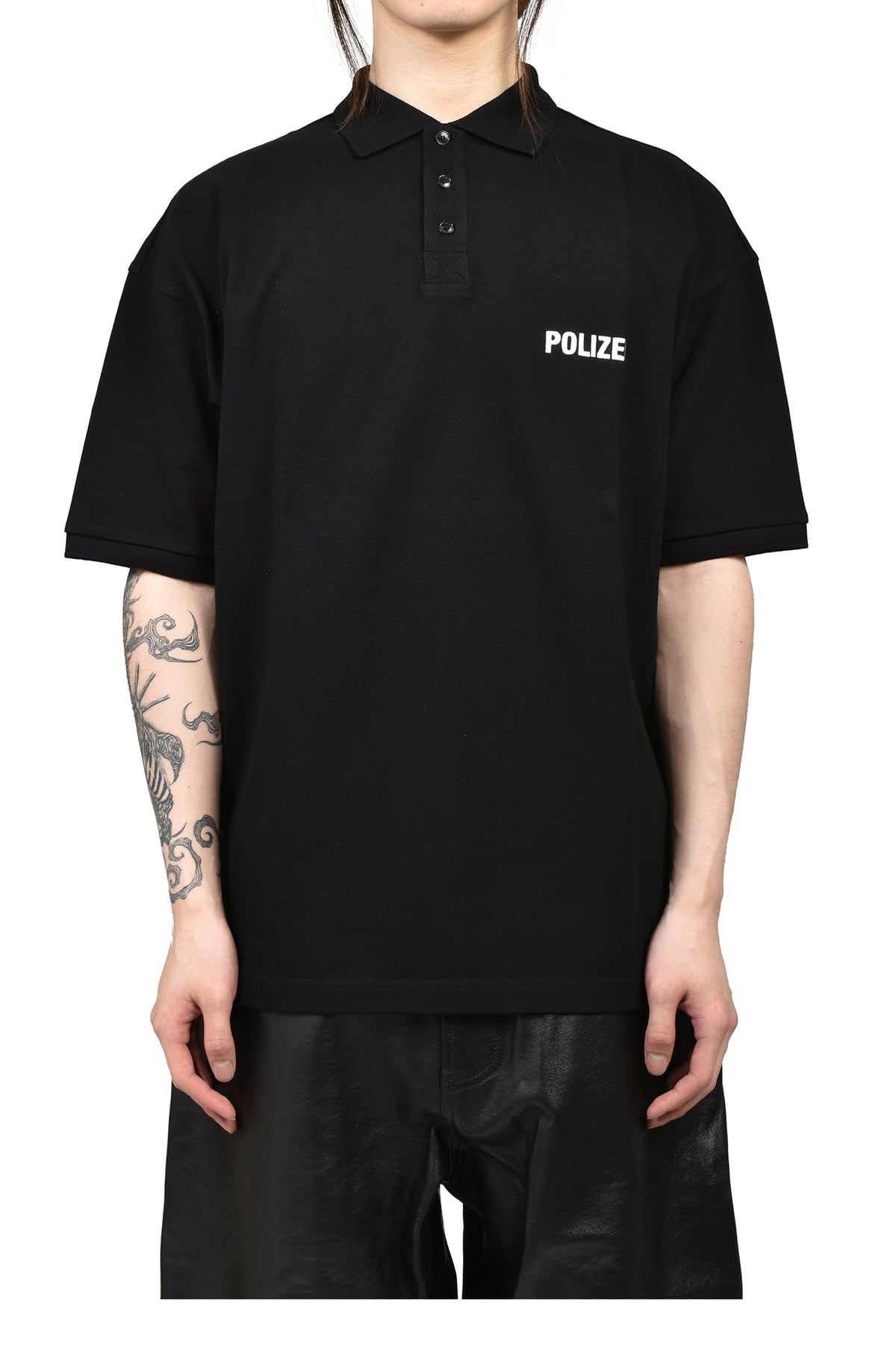VETEMENTS ヴェトモン 【本物保証】 Tシャツ ストリート系 メンズ POLIZEI POLO / BLK