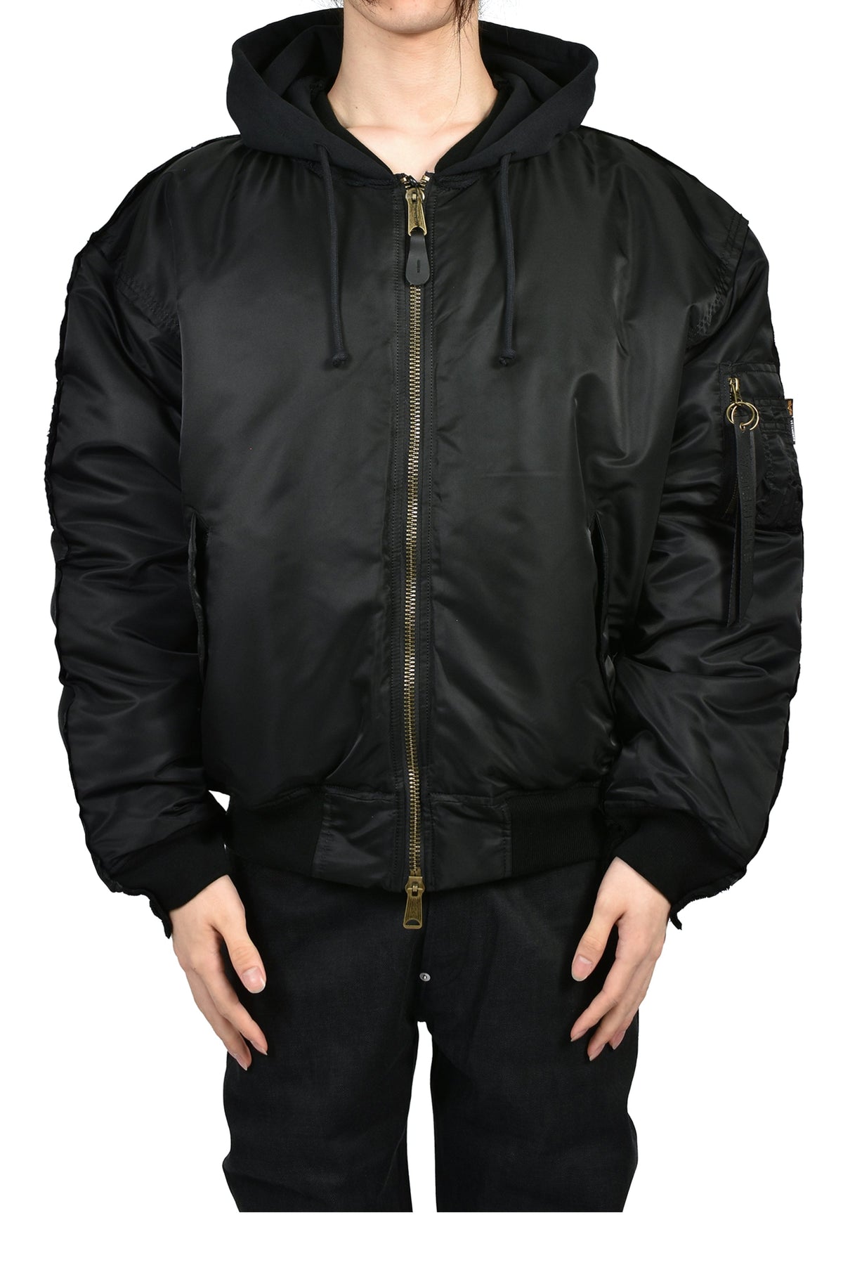 VETEMENTS ヴェトモン 【本物保証】 ジャケット ストリート系 メンズ RECONSTRUCTED BOMBER JACKET / BLK