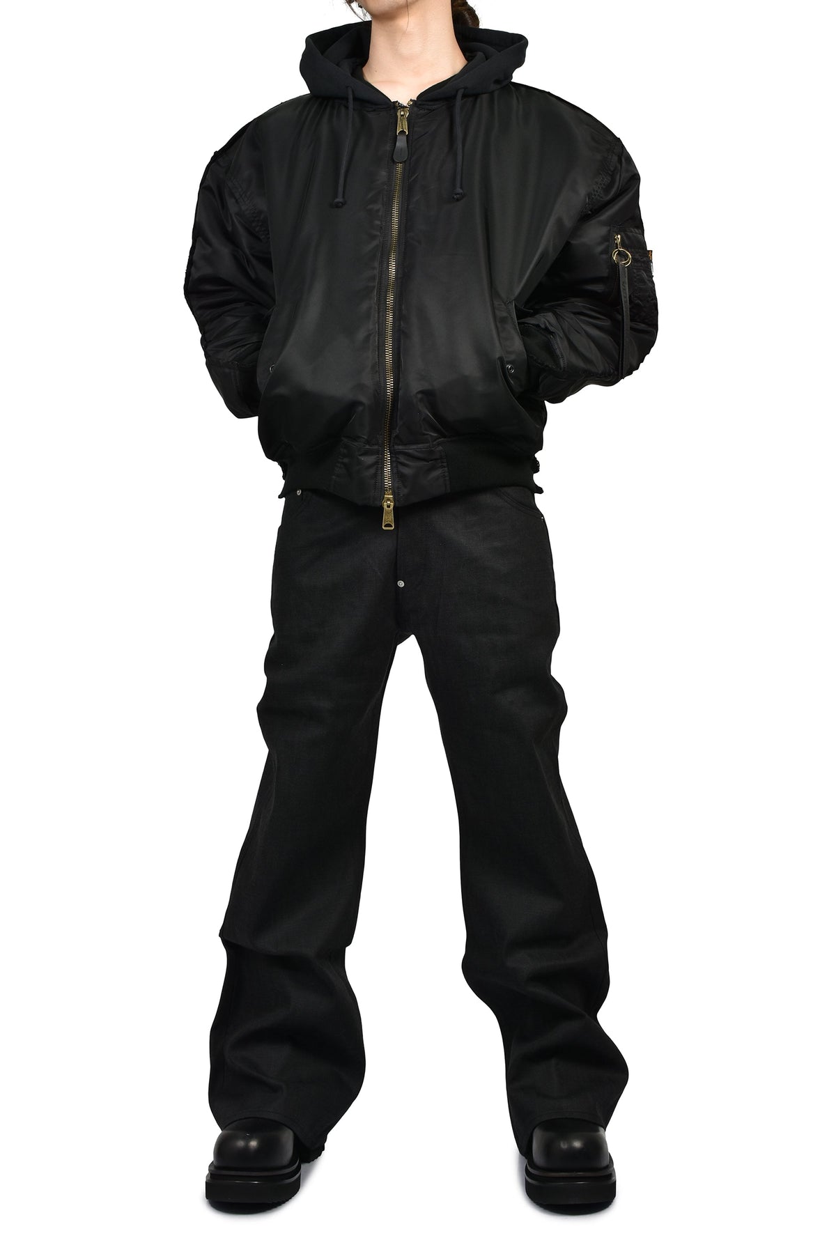 VETEMENTS ヴェトモン 【本物保証】 ジャケット ストリート系 メンズ RECONSTRUCTED BOMBER JACKET / BLK