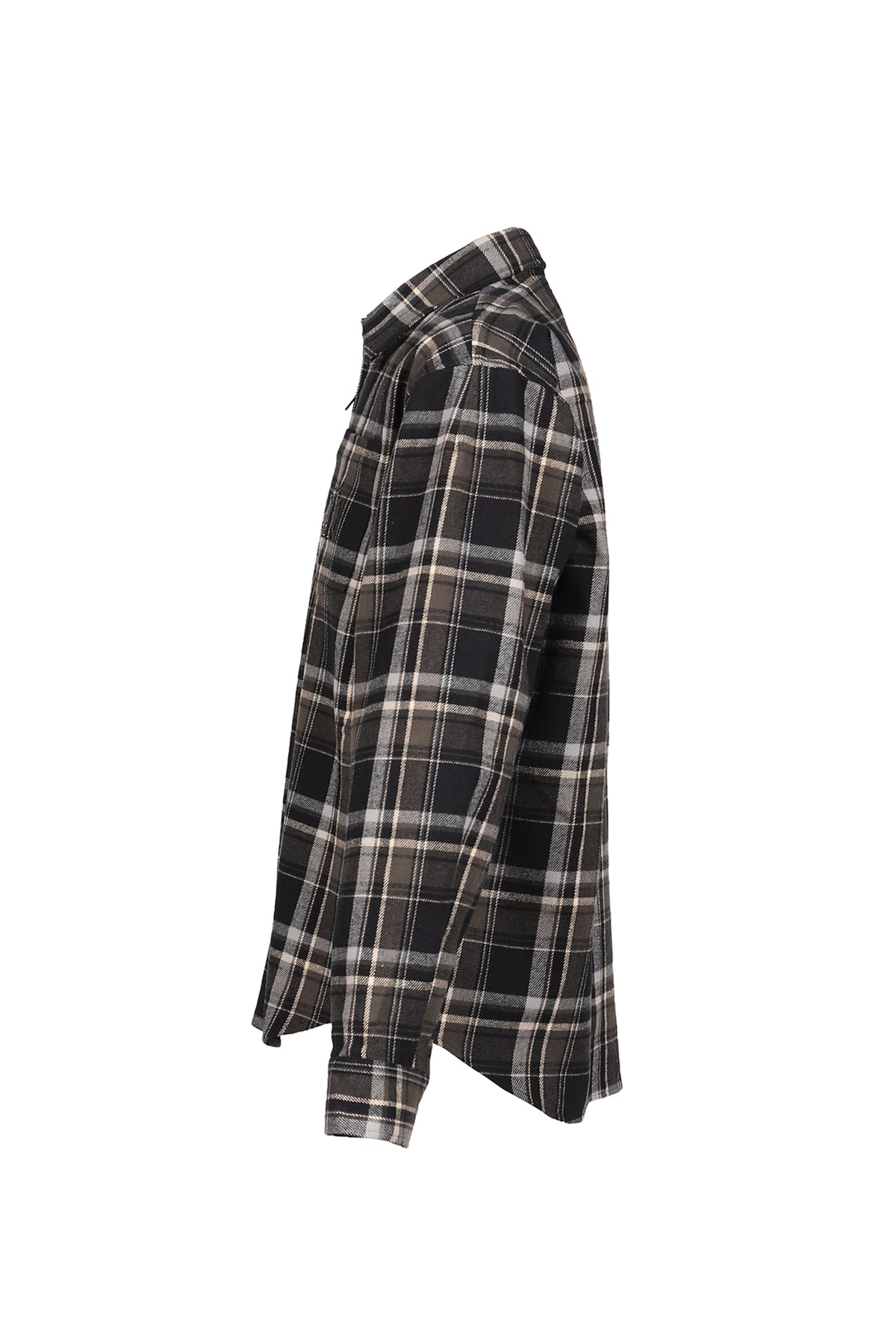 VETEMENTS ヴェトモン 【本物保証】 シャツ ストリート系 メンズ ZIP-UP BIKER CROSS LOGO FLANNEL SHIRT / BLK