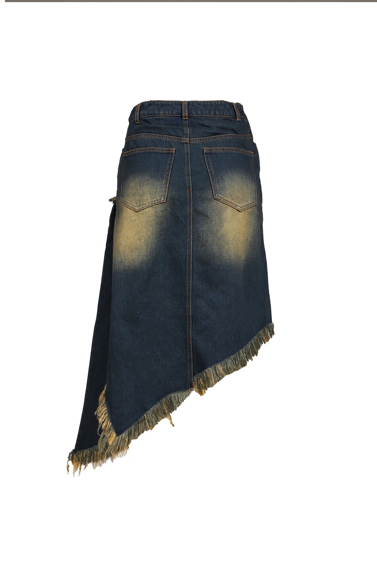 VIVAMUS 【本物保証】 スカート ストリート系 レディース ASYMMETRY DENIM SKIRT / BLU