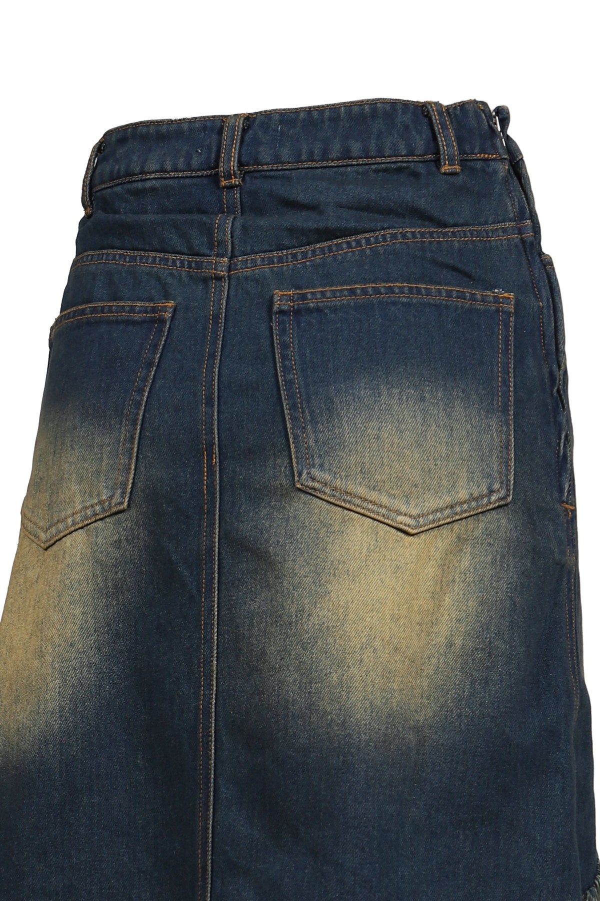 VIVAMUS 【本物保証】 スカート ストリート系 レディース ASYMMETRY DENIM SKIRT / BLU
