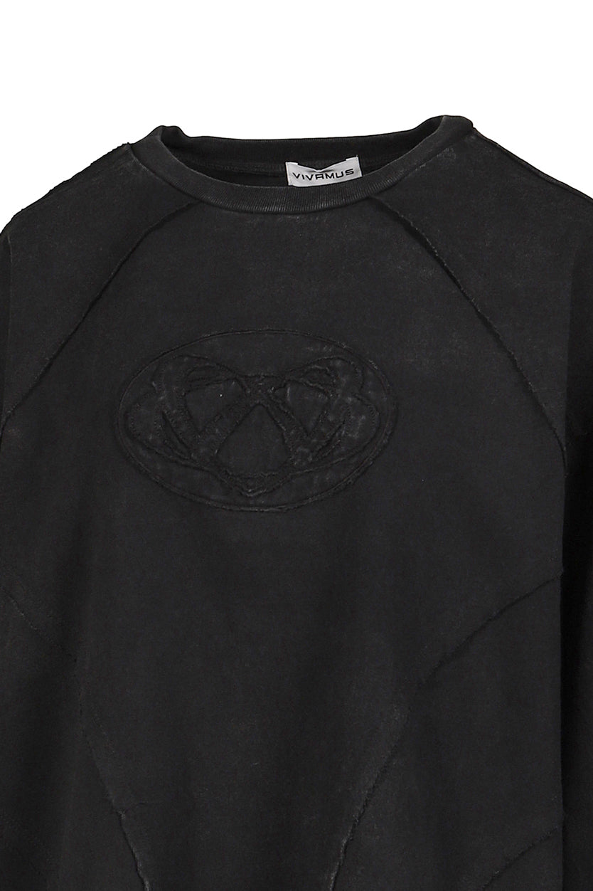VIVAMUS 【本物保証】 Tシャツ ストリート系 レディース CREWNECK L/S TEE / BLK